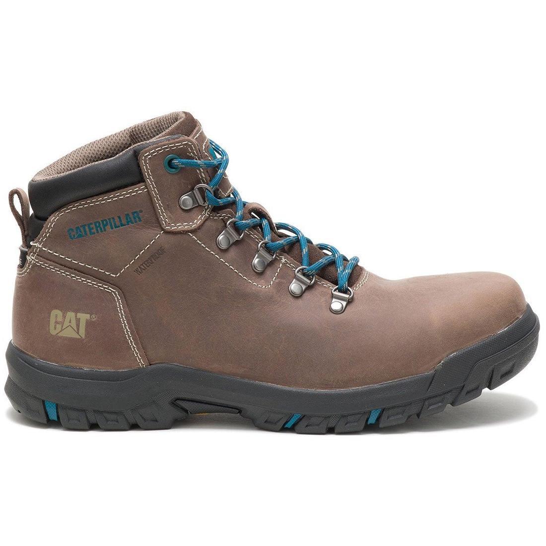 Mae Women's Steel Toe Waterproof Work Boots - Light Brown Safety Shoes for Construction, Hiking & Outdoor Work