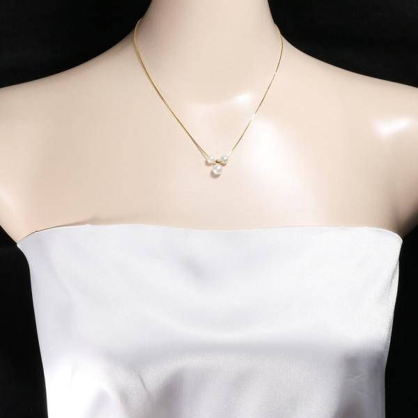 18K Yellow Gold Pearl Necklace for Women - Elegant Cultured Pearl Jewelry Gift for Wedding, Anniversary & Special Occasions