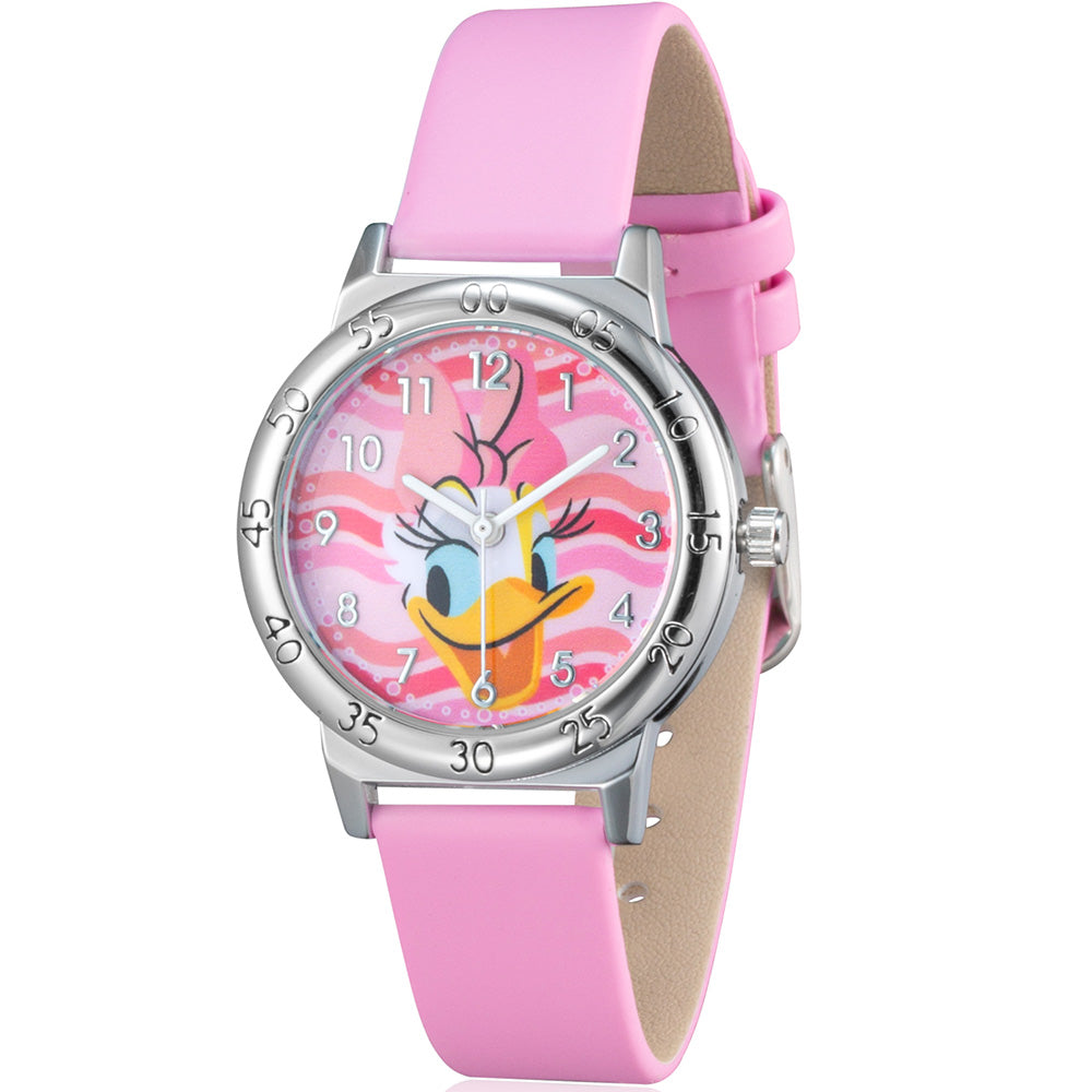 Disney SPW043 Daisy Duck Time Teacher Watch - Stylish Kids' Wristwatch for Learning Time - Perfect for School, Gifts & Disney Fans