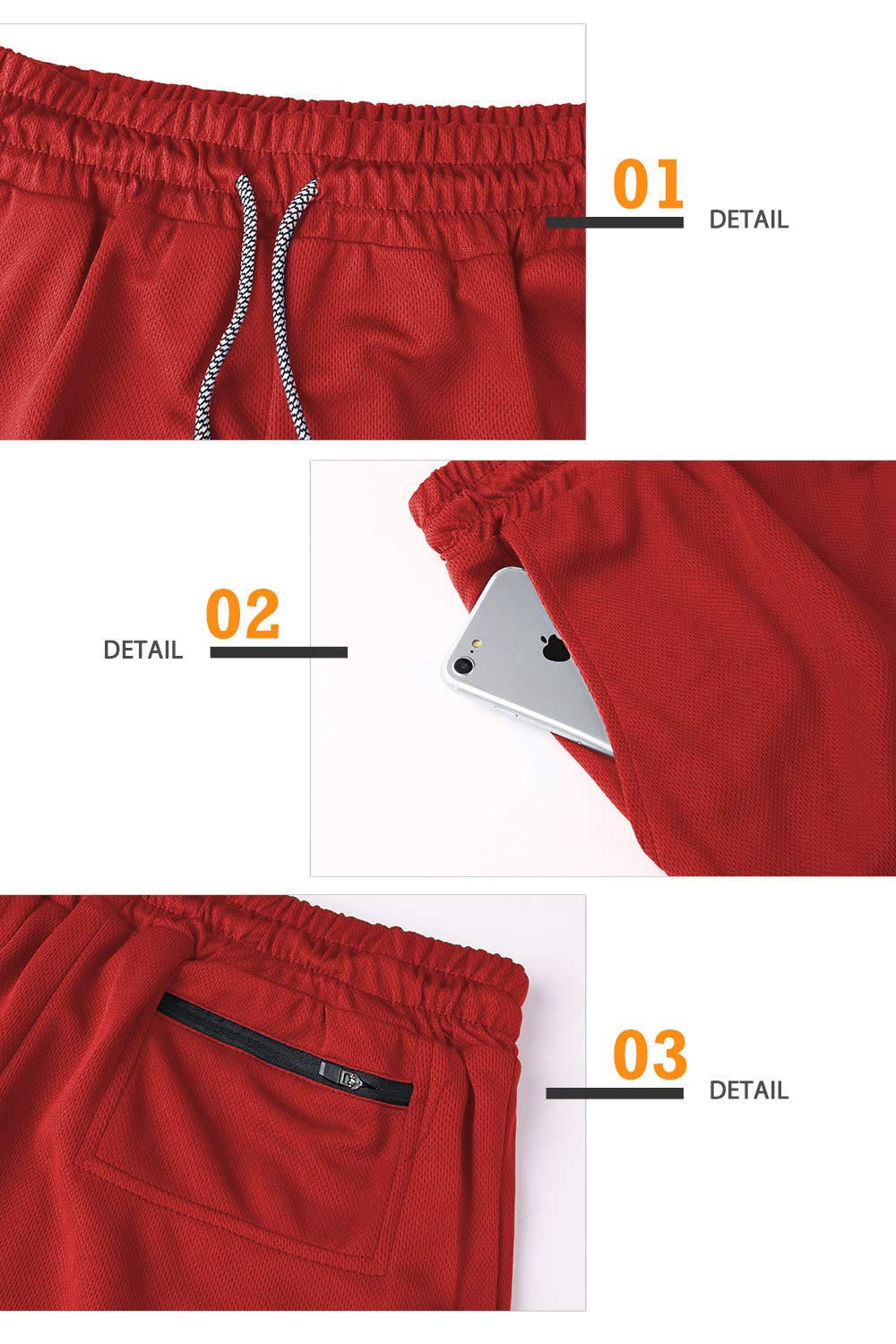 Surenow Men's 2-in-1 Running Shorts with Liner - 7