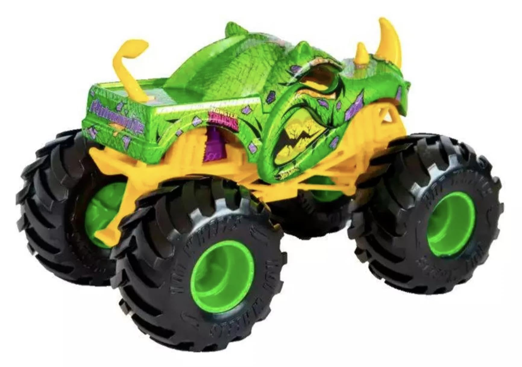 Hot Wheels Monster Trucks 2022 Rhinomite Oversized Green Die-Cast Vehicle - Perfect for Kids Playtime, Birthday Gifts & Collectors Display