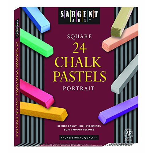 Sargent Art 24-Count Portrait Color Artists Chalk Set of 3 - Professional Soft Pastels for Drawing, Sketching & Blending - Ideal for Artists, Students & Classroom Use