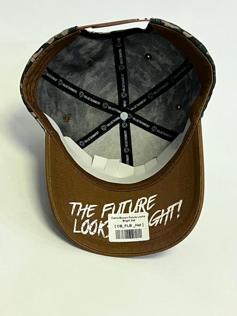VT Shield Logo Future Looks Bright Camo Brown Snapback Hat - Stylish Adjustable Baseball Cap for Men & Women - Perfect for Outdoor Sports, Casual Wear, and Street Fashion
