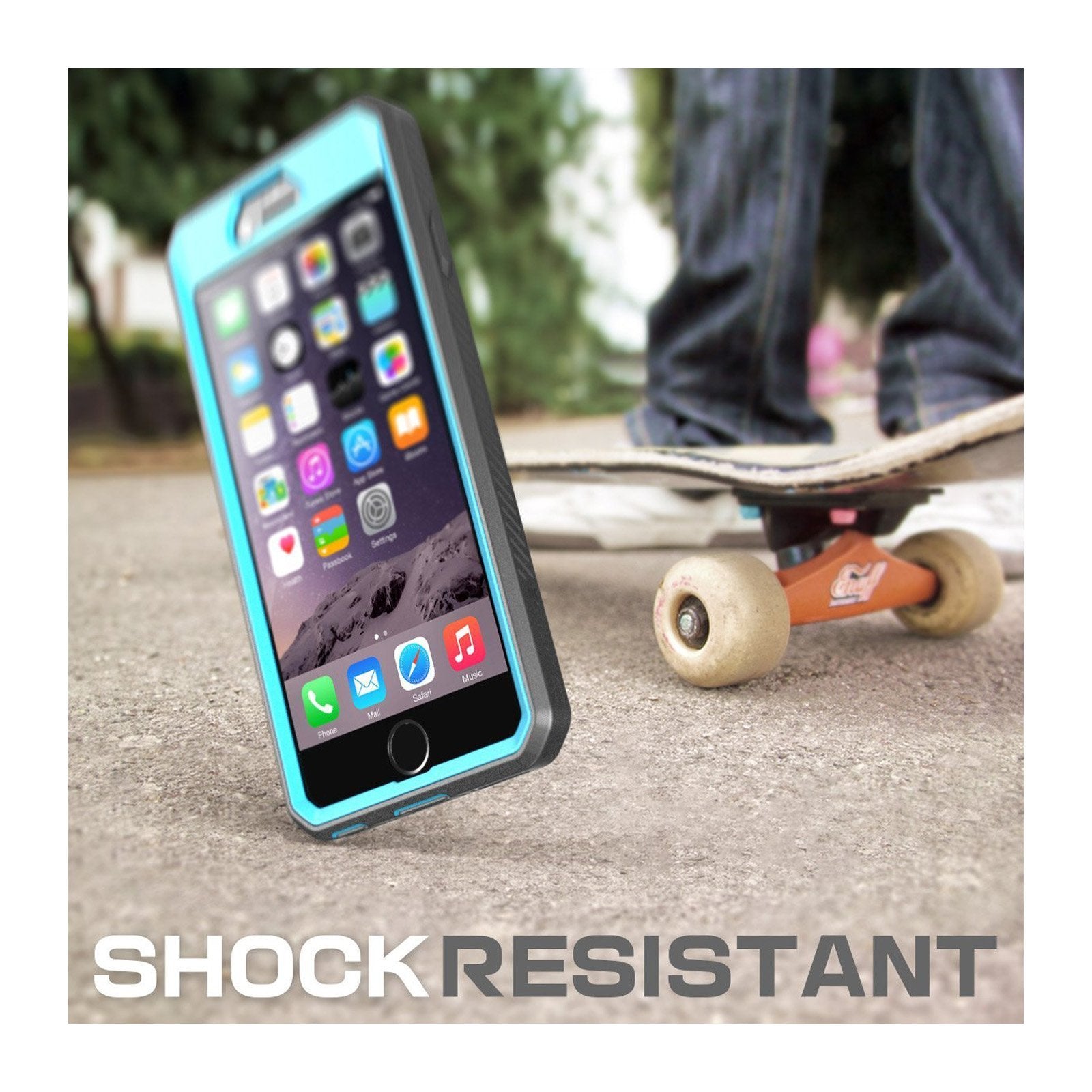 iPhone 6/6S Unicorn Beetle Pro Rugged Holster Case with Built-in Screen Protector - Shockproof Full Body Protection for Outdoor, Work & Adventure (Blue)