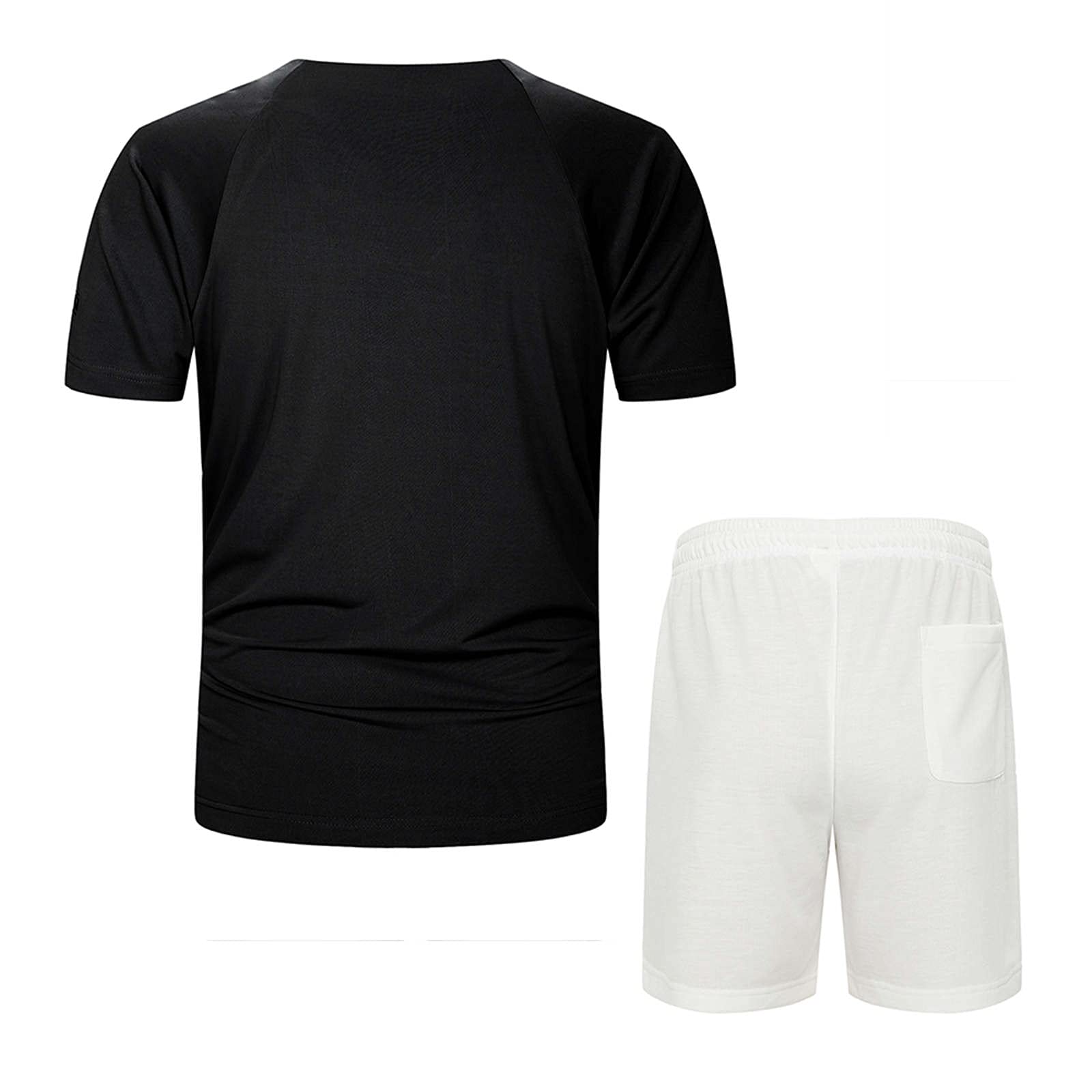 Men's Summer Polo Shirt & Shorts 2-Piece Outfit - Breathable Casual Short Sleeve Tracksuit Set for Gym, Running, Exercise & Travel - Perfect for Workouts, Lounge Wear & Outdoor Activities