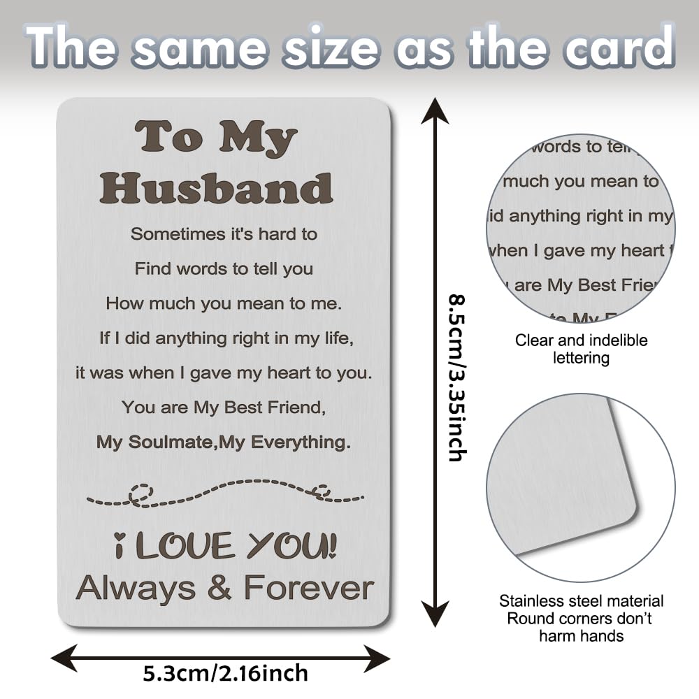 Romantic Valentine's Day & Anniversary Cards for Husband - Thoughtful Gifts from Wife | Wedding, Birthday & Special Occasion Greeting Cards for Him | Perfect for Date Nights, Anniversaries & Surprise Love Notes