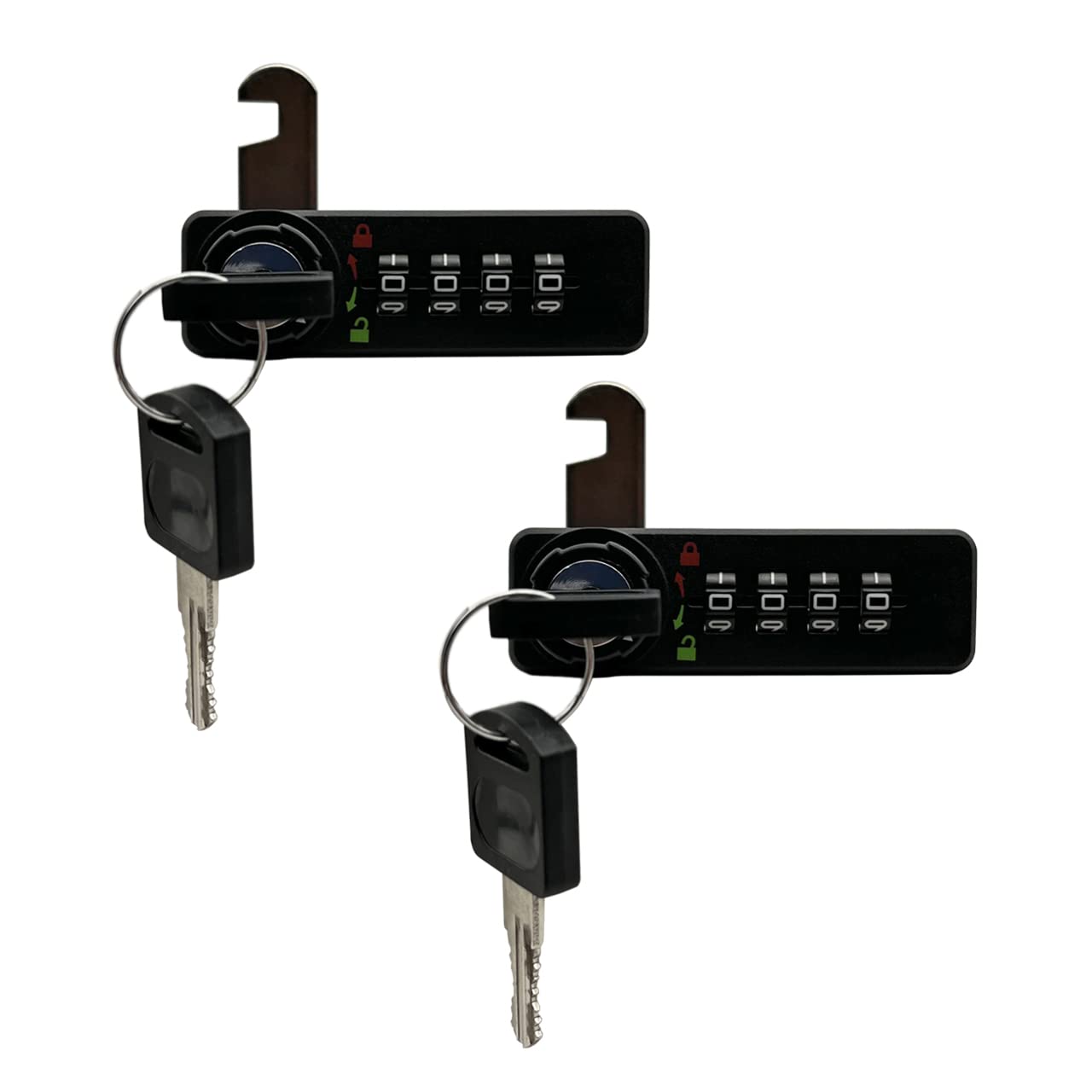 Digital Combination Cabinet Lock - Mechanical Code & Key Entry, 7.7cm x 2.4cm Black Cam Lock (1 Set) - Secure Storage for Home, Office & Garage
