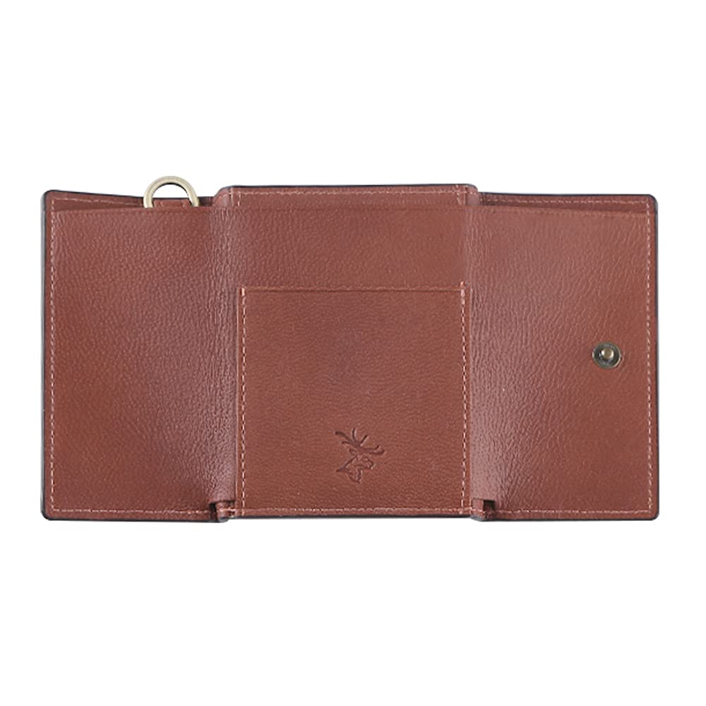 OROM Wild Elk Leather Trifold Wallet for Men - Ultra Slim & Compact RFID Blocking Minimalist Wallet - Perfect for Everyday Carry, Travel & Business Use