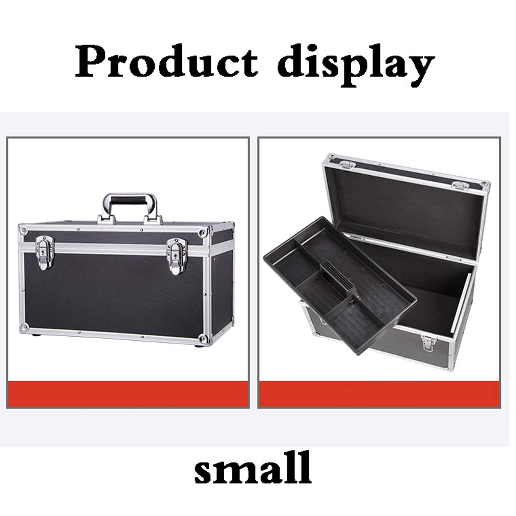 Secure Combination Lock Box - Small Black Aluminum Document & Cash Safe for Travel - Portable File Security Box for Passports, Valuables & Important Papers - Ideal for Home, Office & On-the-Go Use