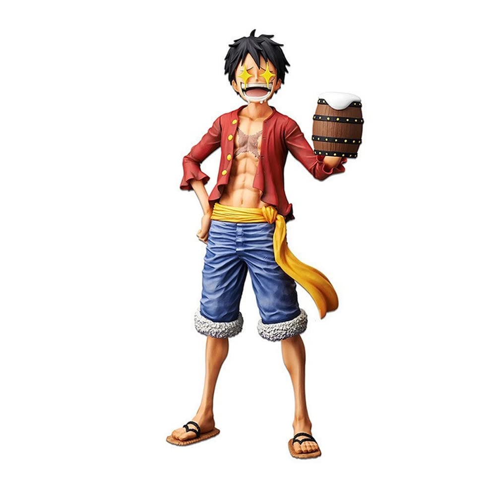 Bandai Ichibansho One Piece Anniversary Figure - Monkey D. Luffy with Exchangeable Forms (3 Styles) & Smiley Meat Eating Pose, 11-Inch Collectible | Perfect for Anime Fans, Gift Giving & Display