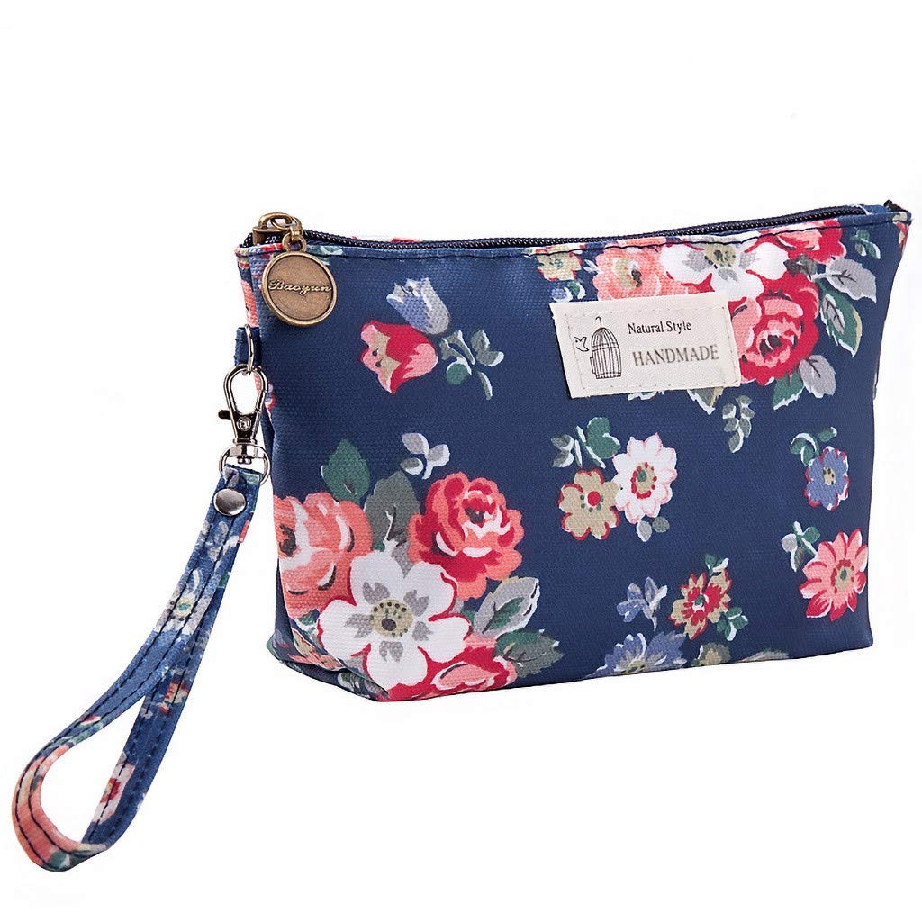 Waterproof Travel Cosmetic Bag for Women - Portable Makeup Organizer with Printing, Storage Clutch for Housekeeping & Closet Hoodie Organization (One Size) | Perfect for Travel, Gym, Daily Use & Home Storage