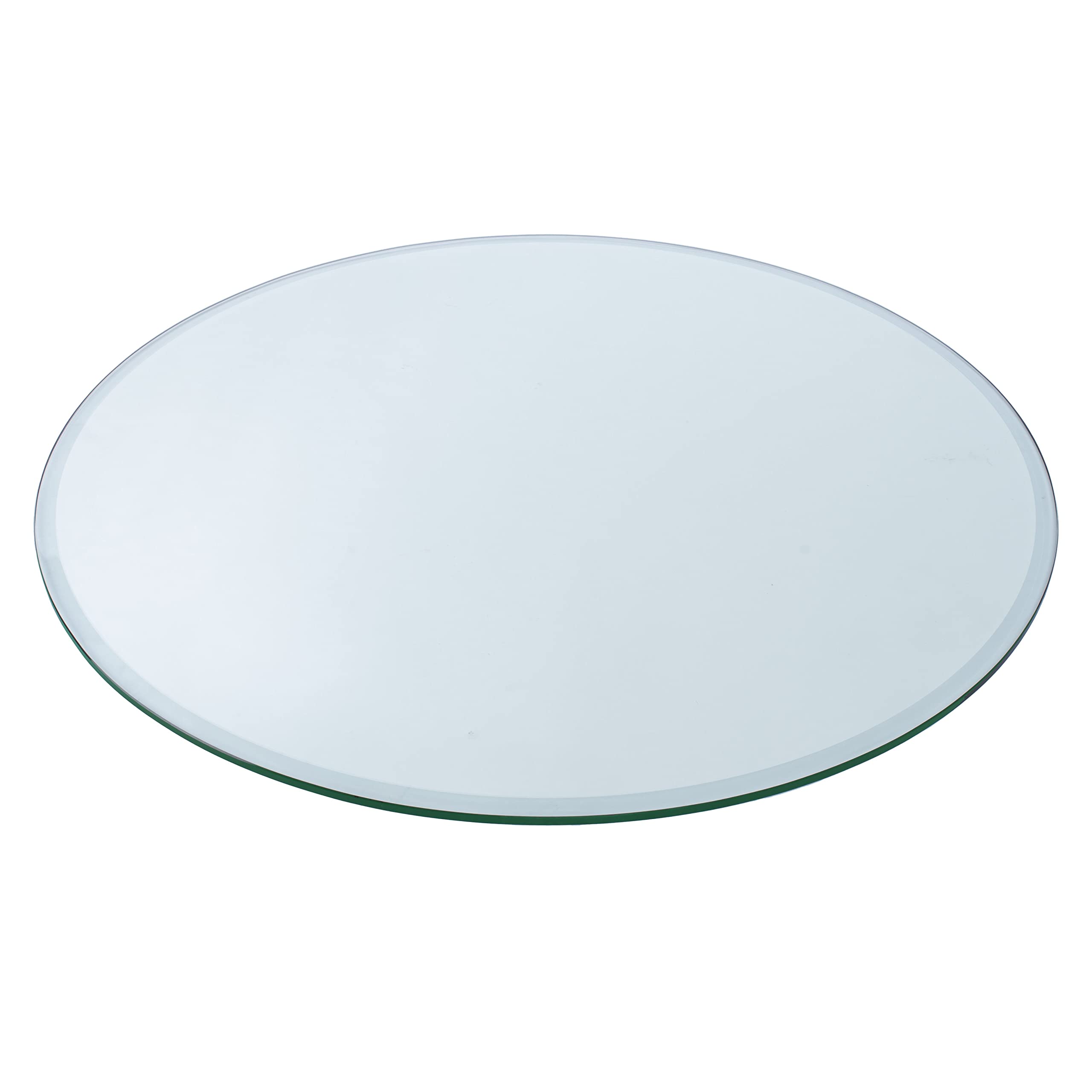 Spancraft 36-Inch Round 3/8-Inch Thick Clear Tempered Glass Table Top with Pencil Edge - Durable Replacement for Dining Tables, End Tables, Coffee Tables & Outdoor Patio Furniture - Perfect for Indoor Dining, Living Room Decor & Backyard Entertaining