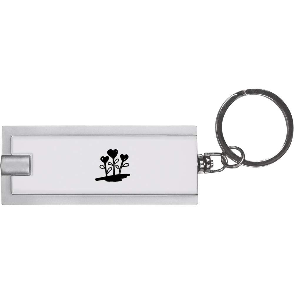 Azeeda Growing Heart Plants Keychain LED Flashlight - Cute Gift for Her, Romantic Present for Valentine's Day, Birthday, Anniversary | Perfect for Keyrings, Backpacks, Night Walks, and Emergency Light