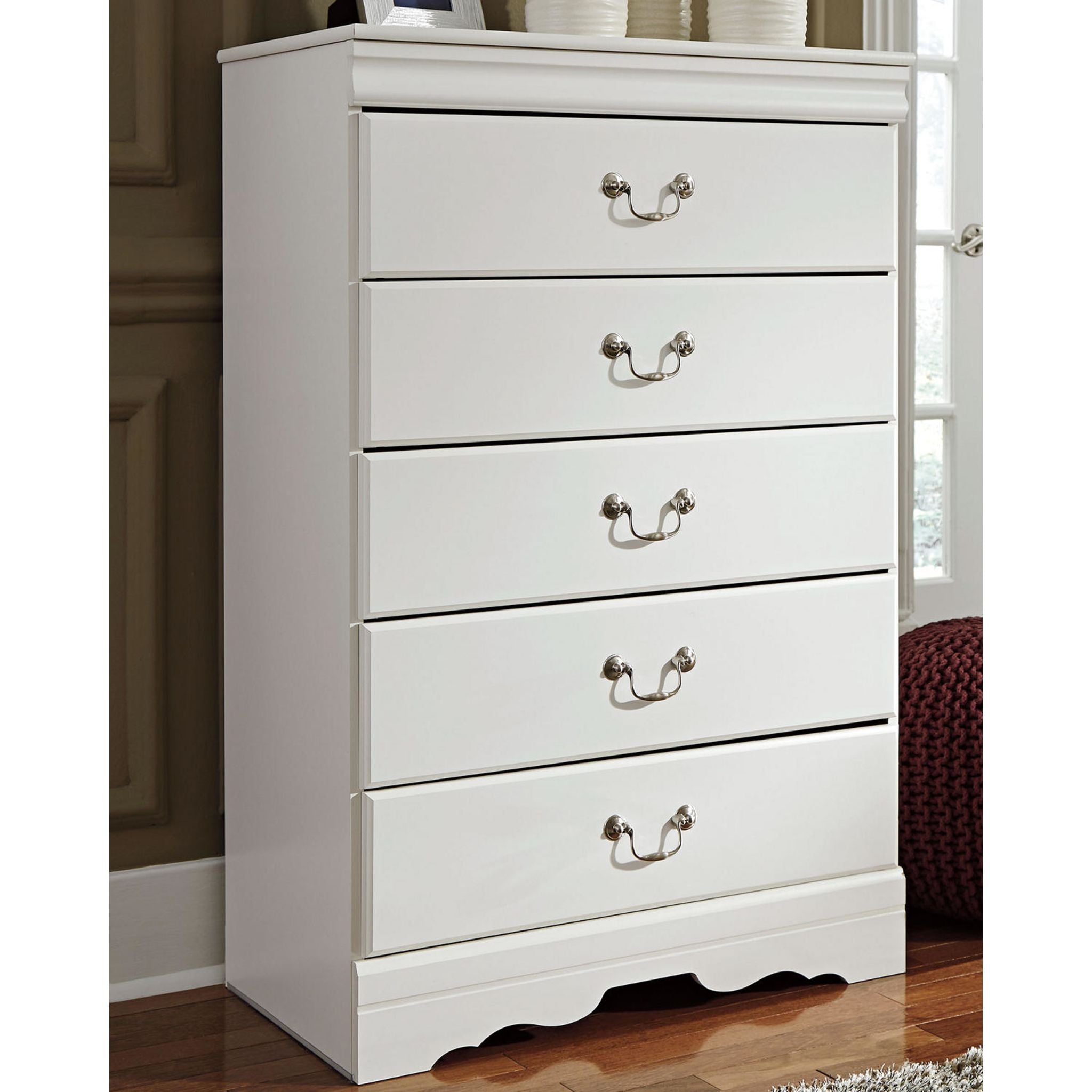 Anarasia White Chest - Stylish Storage Solution for Bedroom, Living Room & Office Organization