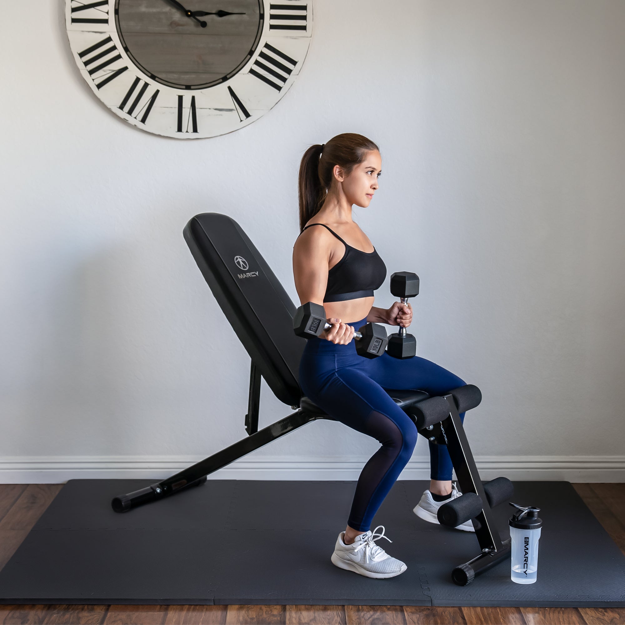 Premium Marcy Classic MAT 39 - Non-Slip Exercise Flooring for Home Gym, Yoga & Workout - Durable Fitness Mat for Cardio, Weight Training & Stretching