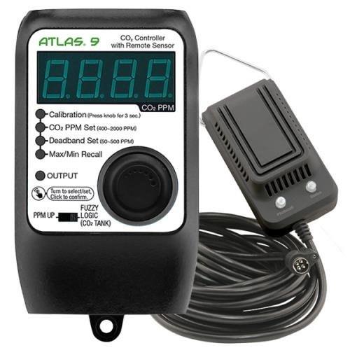 Titan Controls 702466 Atlas 9 CO2 Controller Sensor - Digital CO2 Monitor for Indoor Grow Tents, Hydroponics & Greenhouse Environments