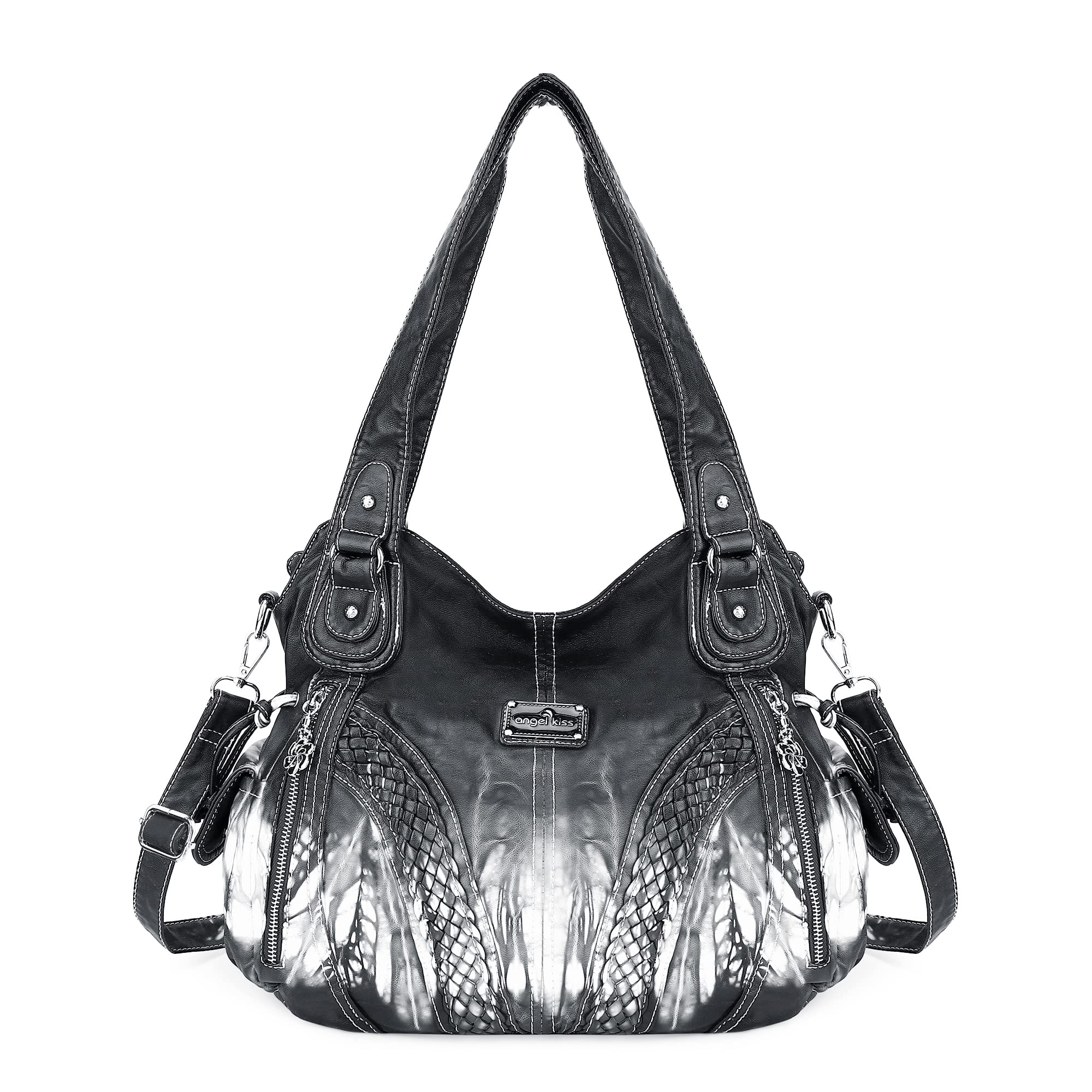 Women's Fashion Tote Bag - Stylish Shoulder Bag & Top Handle Satchel Purse in Washed Synthetic Leather - Perfect for Work, Travel & Everyday Use