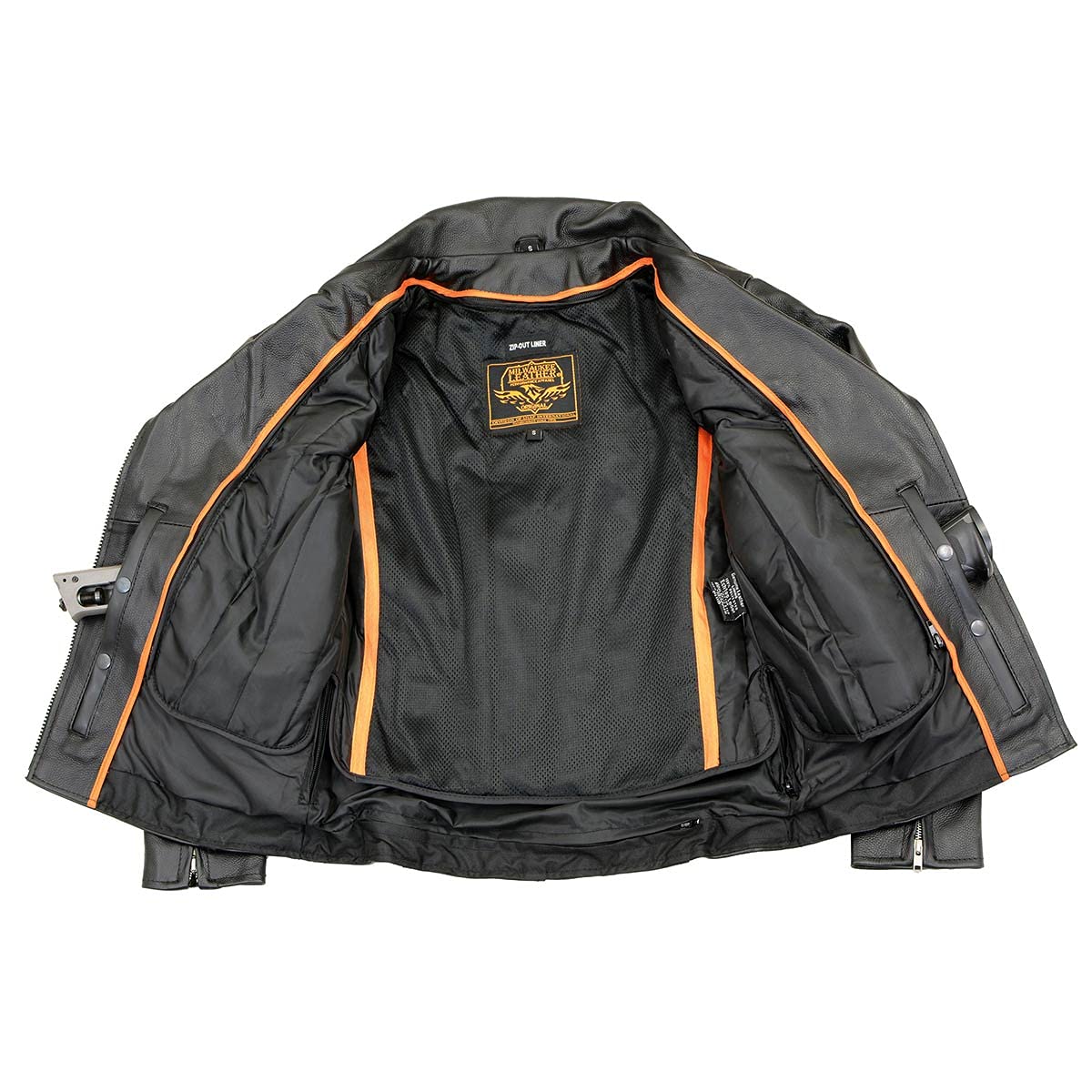 Milwaukee Leather LKL2710 Women's Classic Black Braided Motorcycle Jacket with Studded Back - Stylish Biker Jacket for Riding & Fashion | Perfect for Motorcycle Enthusiasts & Urban Streetwear