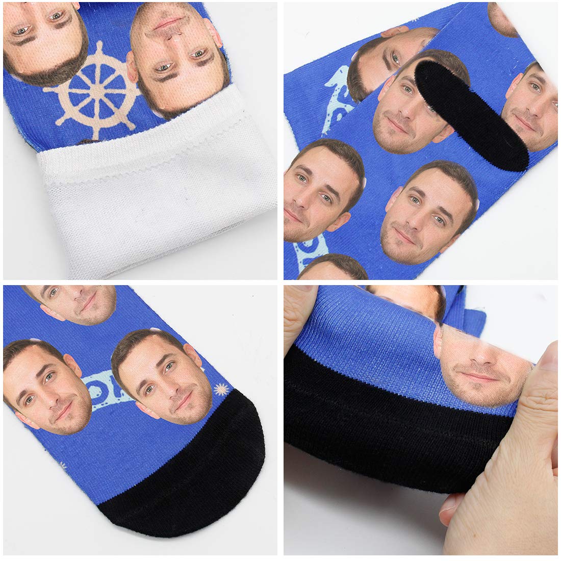 Custom Personalized Photo Crew Socks for Men & Women - Print Your Face/Design on Comfortable Unisex Socks - Perfect Gift for Birthdays, Anniversaries & Couples Matching Outfits
