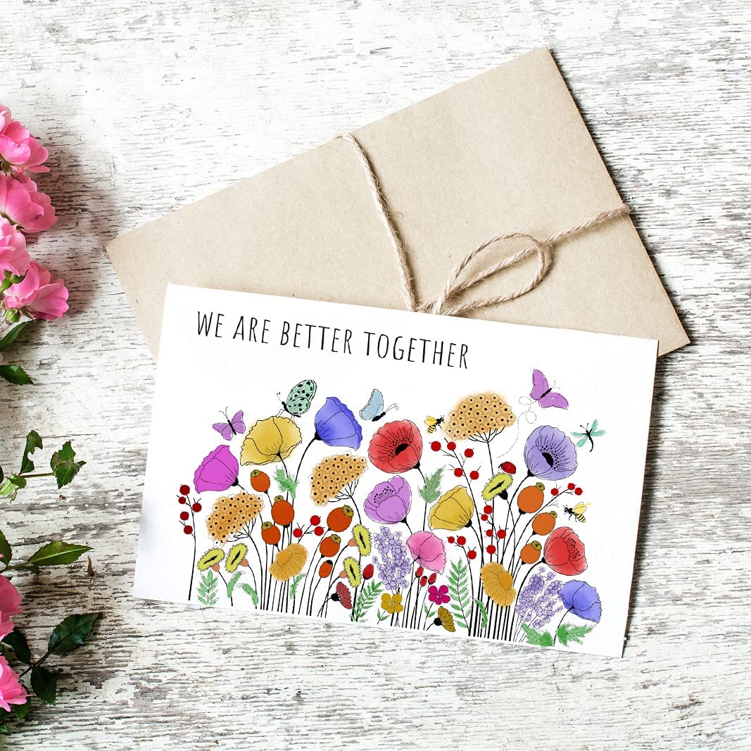 Spring Butterfly Flower Clear Stamps for Card Making - Bee & Floral Leaf Rubber Stamps for Scrapbooking, DIY Photo Albums, Invitations & Journal Decorations | Perfect for Handmade Greeting Cards, Wedding Invitations & Memory Books