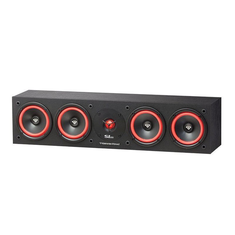 Cerwin Vega SL-45C Quad 5.25-Inch Center Channel Speaker - High-Quality Home Theater Audio for Movies, Music & Gaming