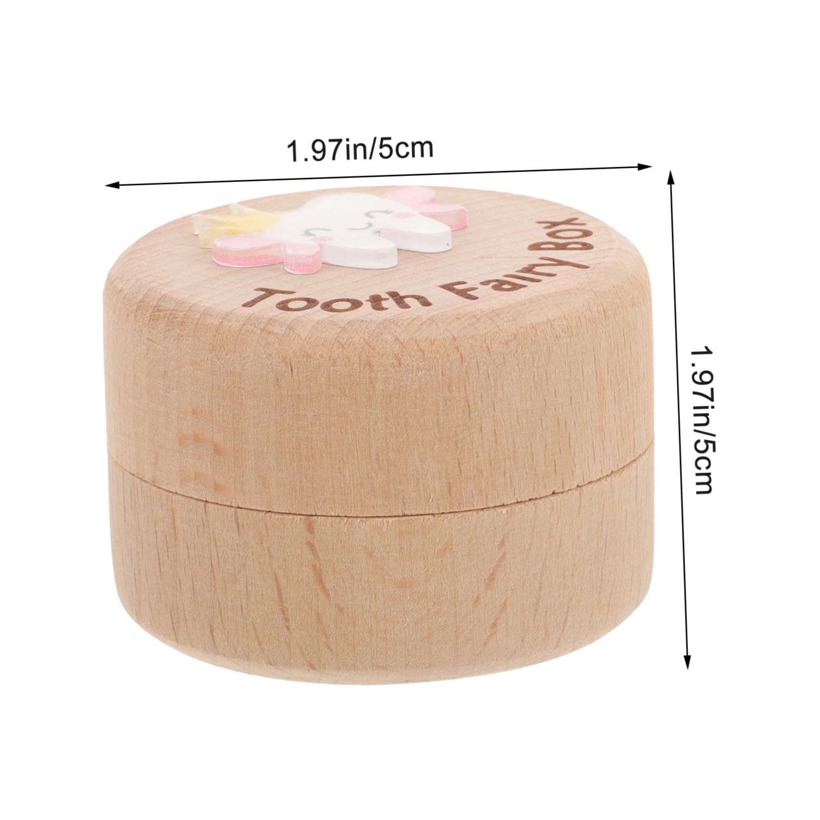 GLSTOY Wooden Tooth Storage Box - Cartoon Teeth Holder Case for Kids & Adults - Perfect for Dentist Visits, Travel, and Home Organization