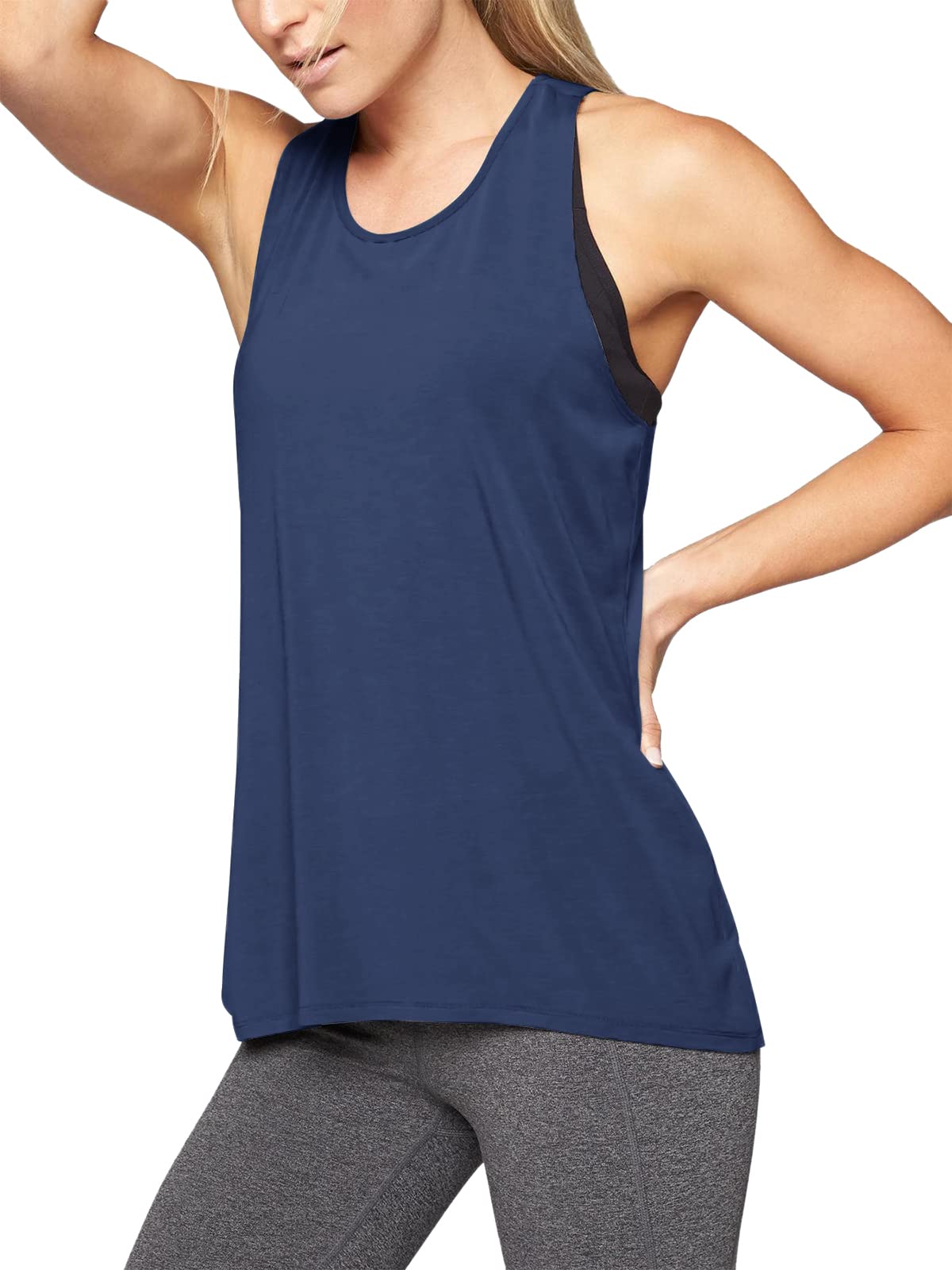 Women's Workout Tops - Mippo Yoga Athletic Tank Tops for Gym, Running & Summer Fitness | Breathable & Comfortable Activewear for Yoga, Pilates & Cardio