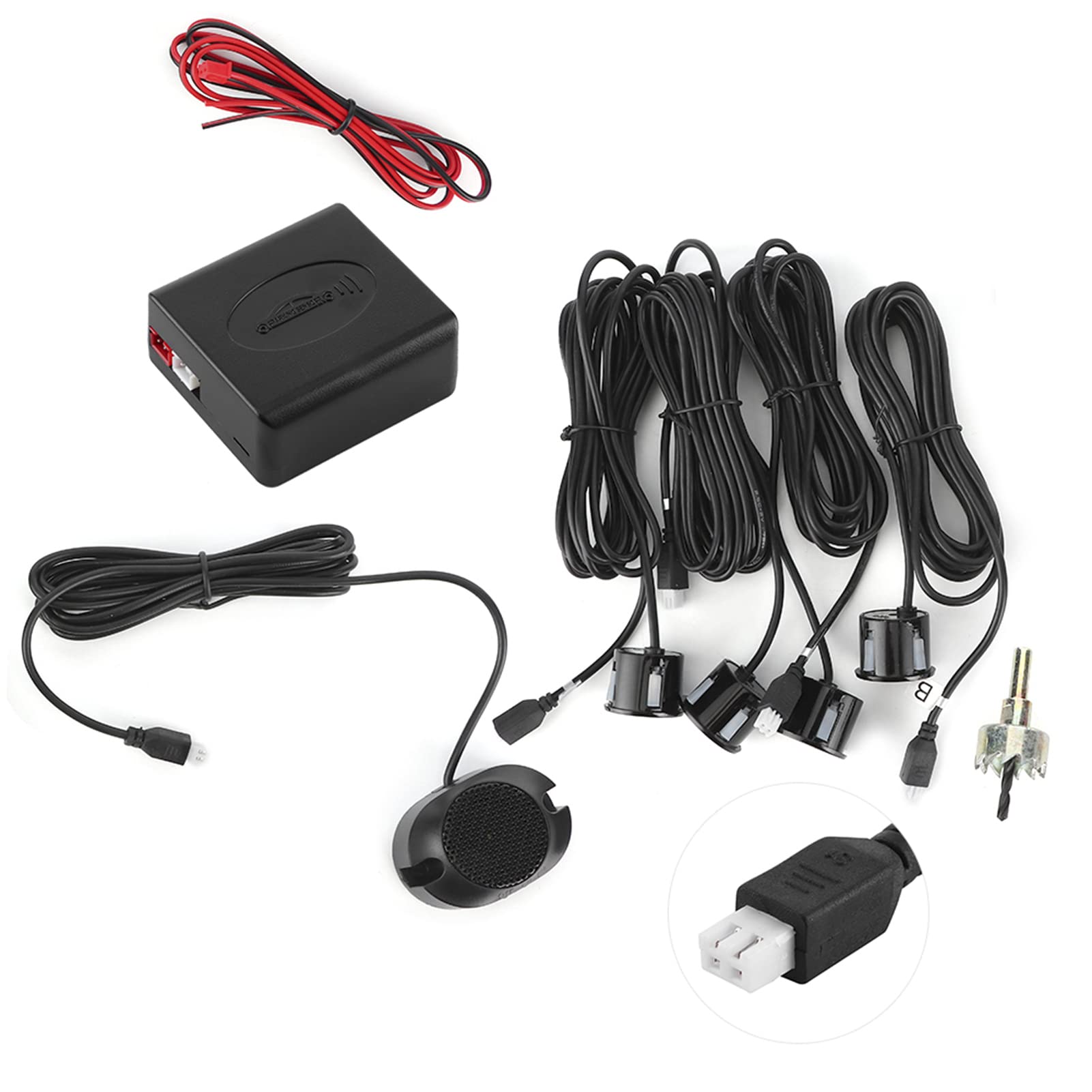 Car Reverse Parking Sensor System with Buzzer Alarm & Backup Radar Assistance - Safe Parking Aid Kit for Vehicles | Perfect for Tight Parking Spaces & Nighttime Reversing