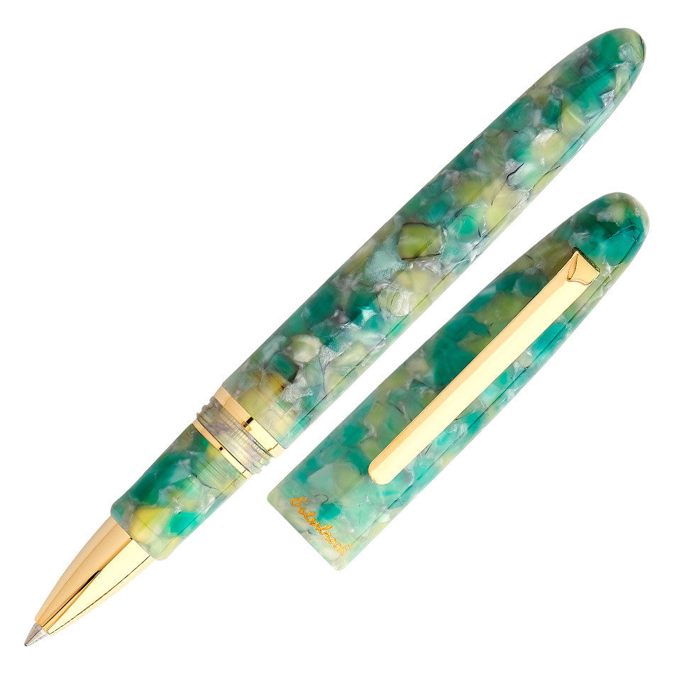 Esterbrook Estie Rollerball Pen - Sea Glass Color with Gold Trim | Premium Writing Instrument for Office, Journaling & Gift Giving
