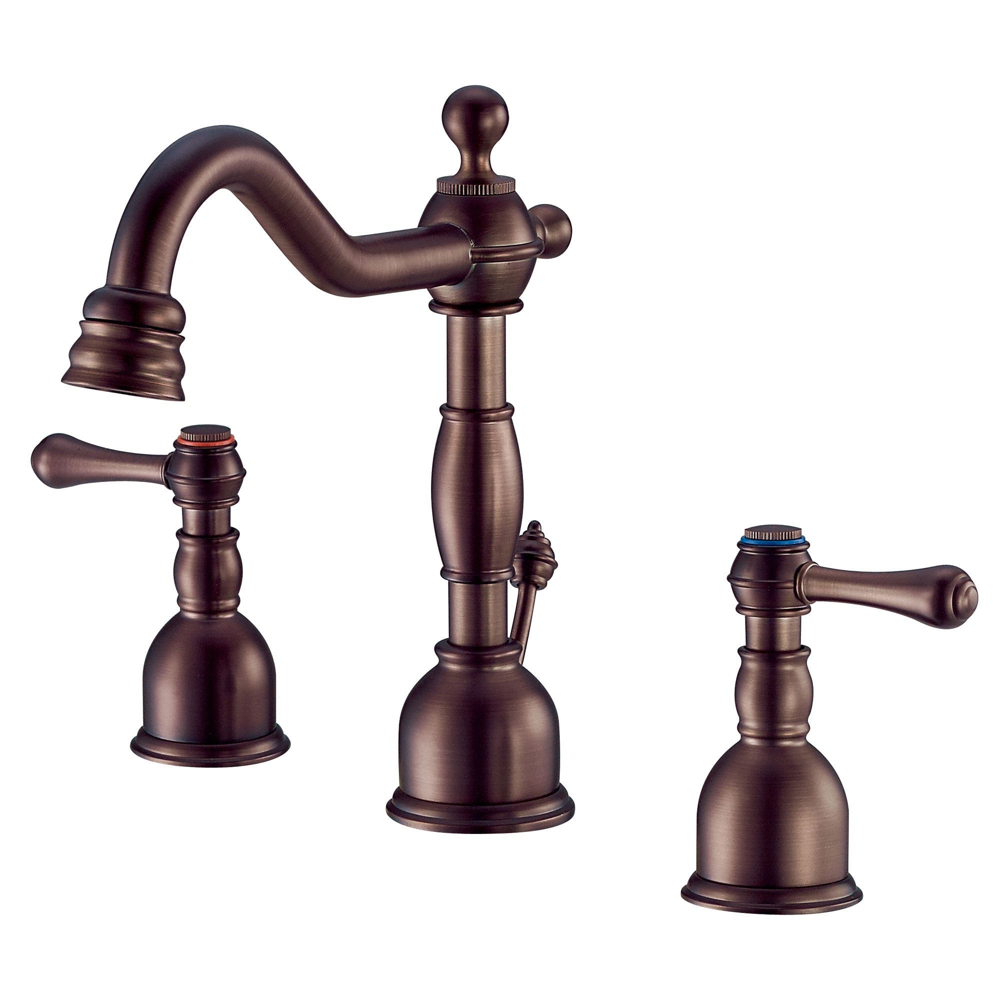 Danze Opulence Oil Rubbed Bronze Traditional Mini Widespread Bathroom Faucet - Elegant Sink Faucet for Bathroom Vanity & Powder Room Decor