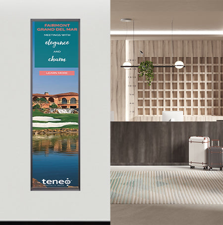 24x96 Large Poster Frame - Wide Face Display Swing Frame for Wall Art, Photos, and Signs - Perfect for Home, Office, and Event Decorations