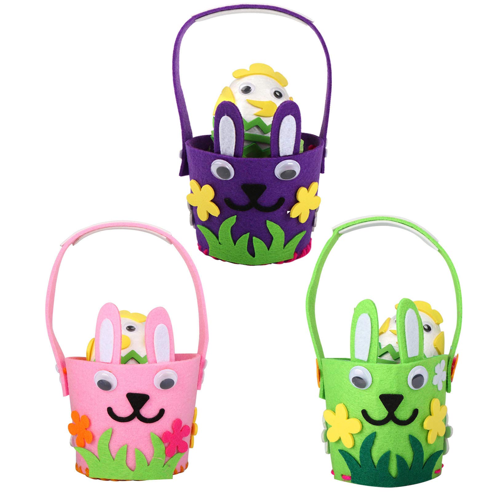 Easter Bunny Gift Bag - Reusable Cloth Candy Bag for Easter Party Favors, Creative Present & Holiday Decorations - Perfect for Egg Hunts, Classroom Treats & Spring Celebrations