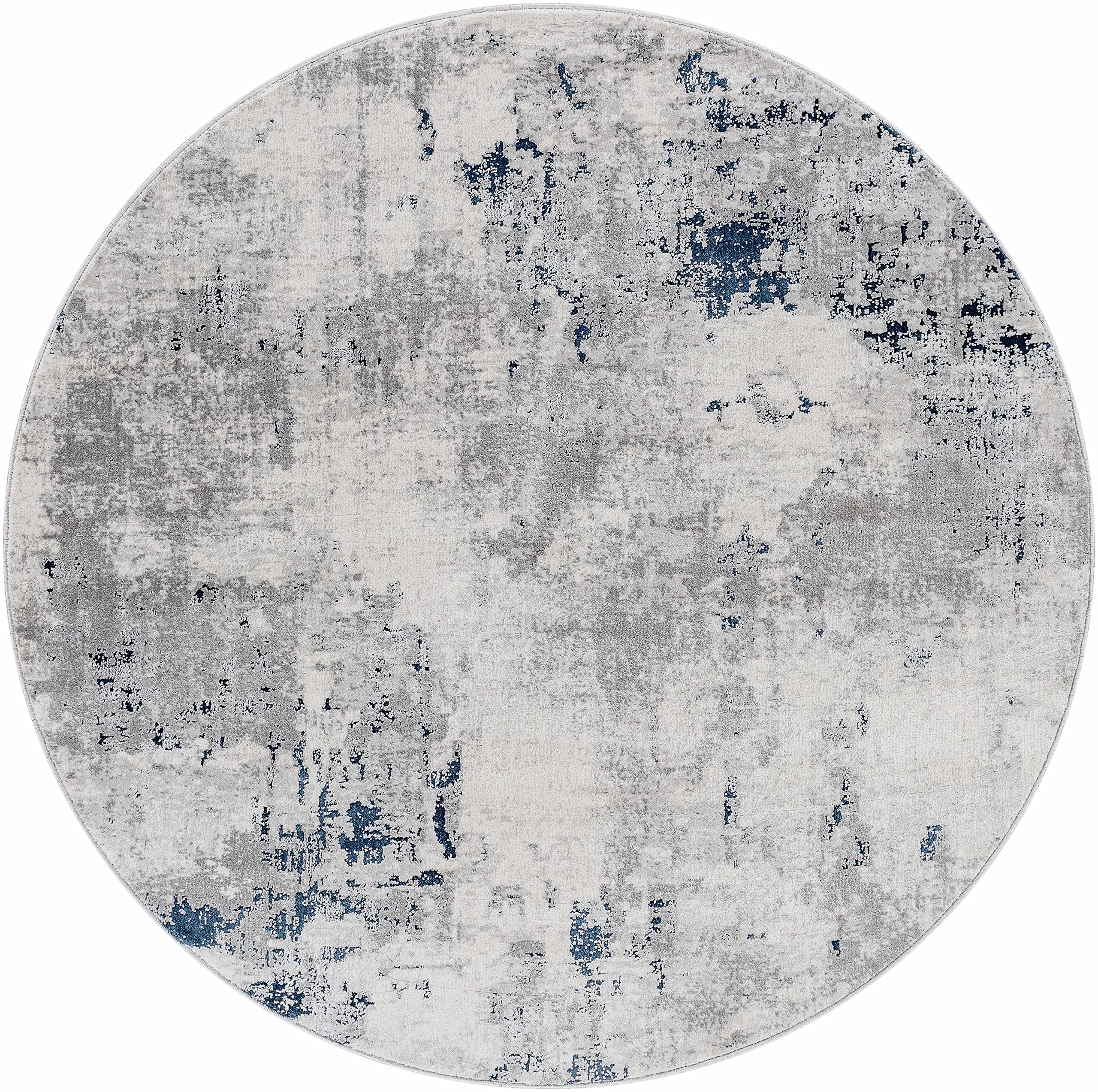 Hauteloom Killara Modern Gray and Blue Area Rug 6'7