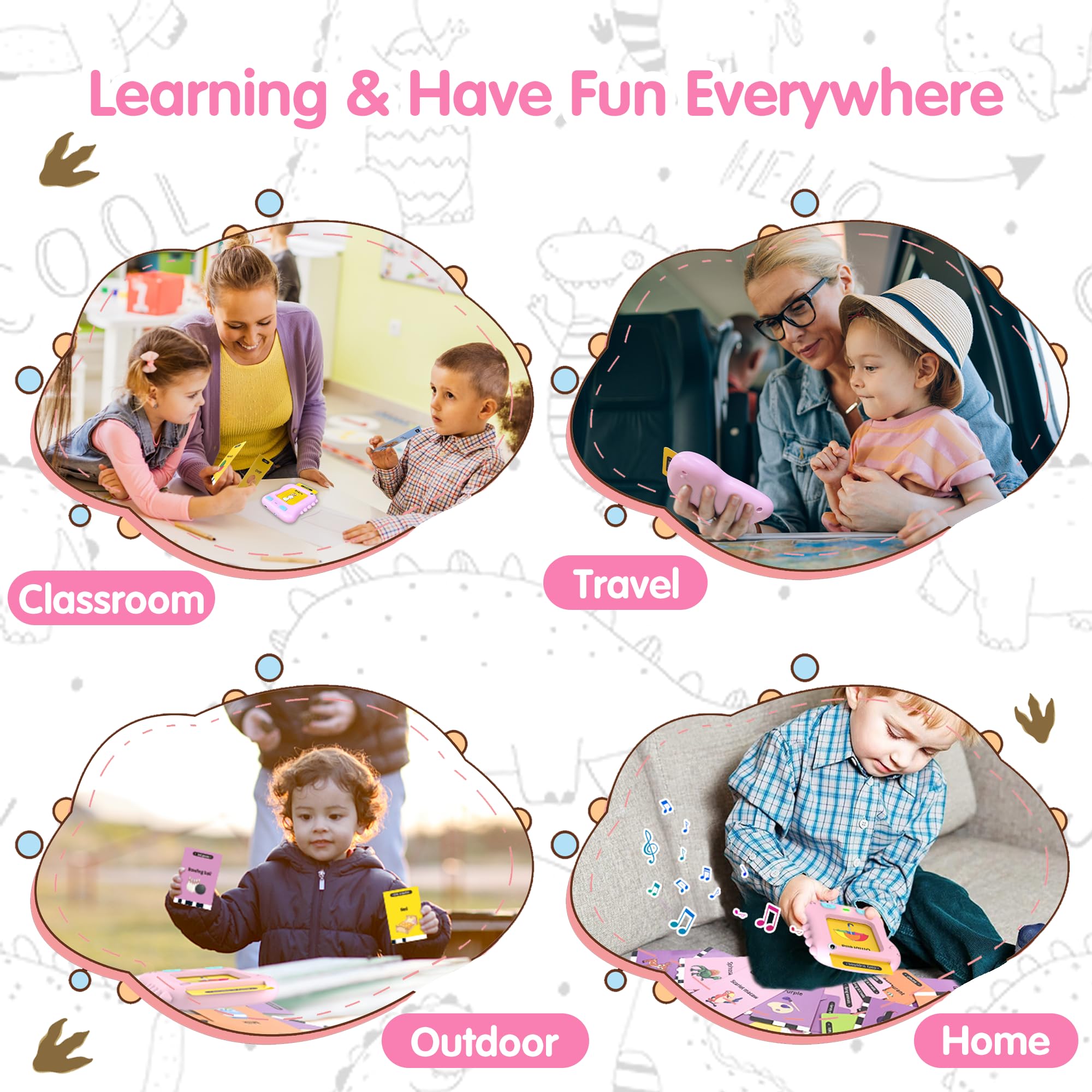 Toddler Talking Flash Cards 234 Words - Educational Toys for 2-5 Year Olds - Speech Therapy & Preschool Learning - Perfect for Home & Classroom Use