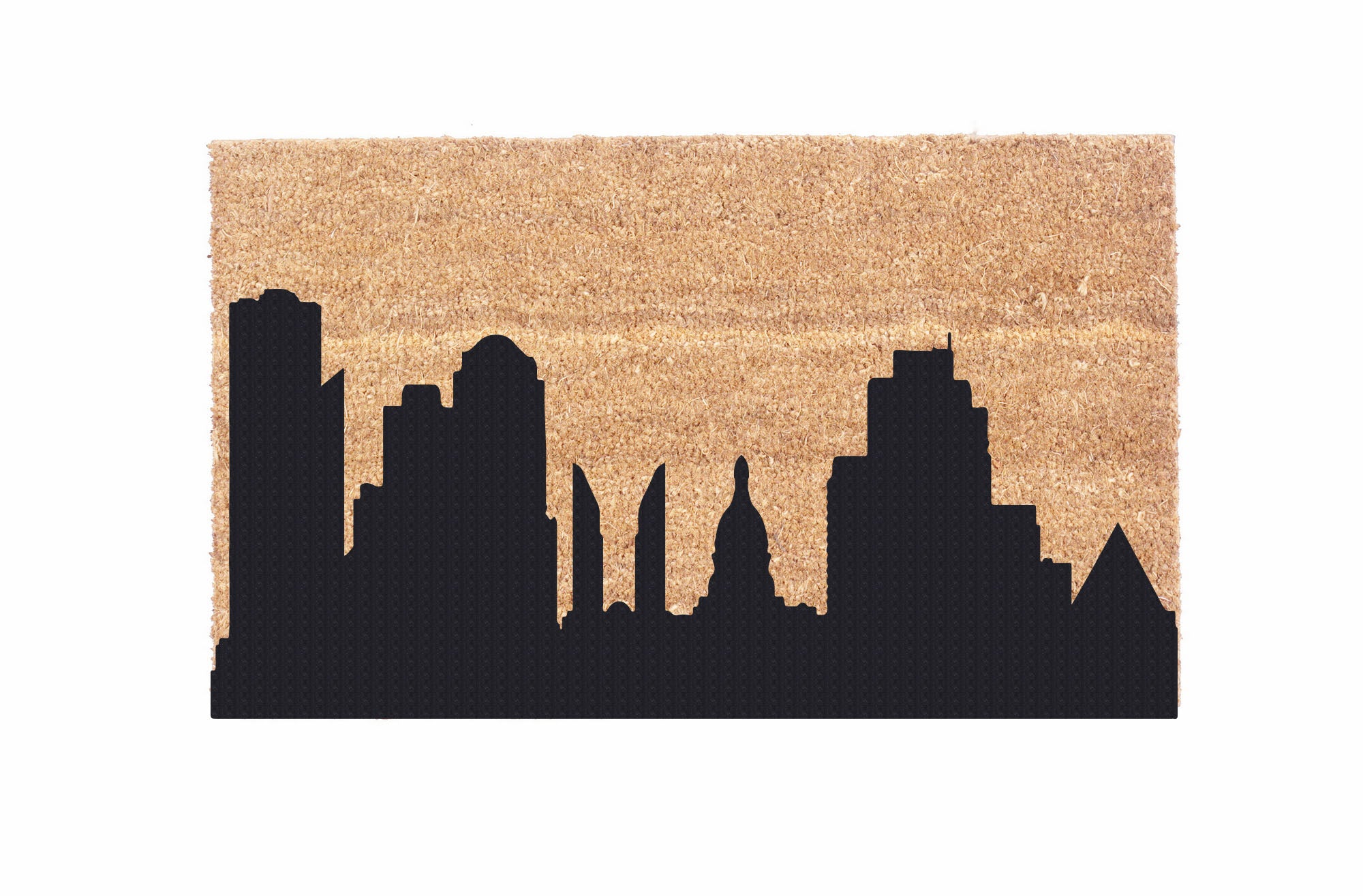 Stylish City Skyline Coco Doormat - Non-Slip Entryway Rug for Home & Office Decor - Perfect for Front Door, Patio, and Indoor Use