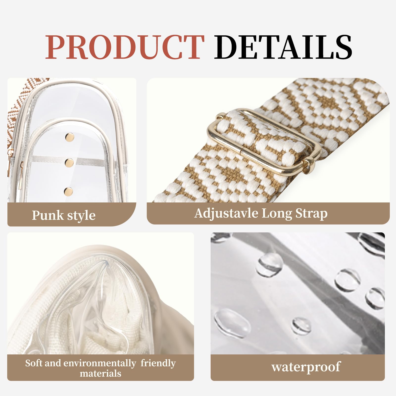 Clear Sling Bag for Women - Stadium Approved Transparent Crossbody Purse for Concerts, Festivals & Sporting Events | Trendy & Secure Fashion Accessory