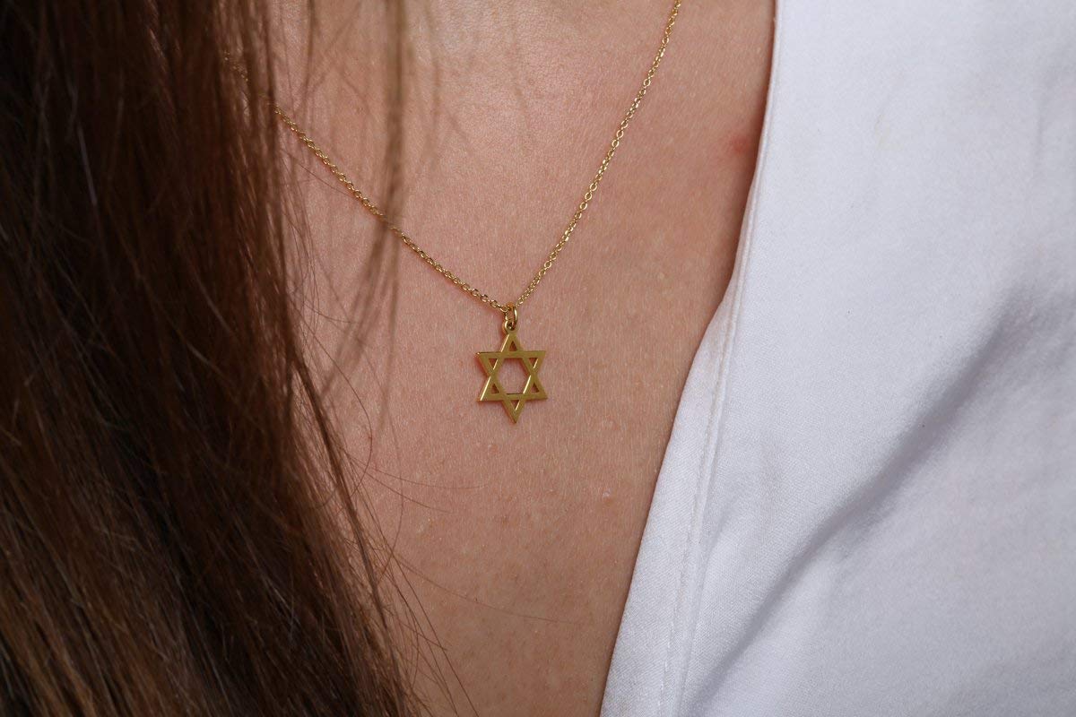 Elegant Solid Gold Star of David Necklace - 9K, 14K & 18K Jewish Pendant Charm | Unisex Magen David Jewelry | Perfect for Hanukkah Gifts, Bar Mitzvah & Jewish Celebrations