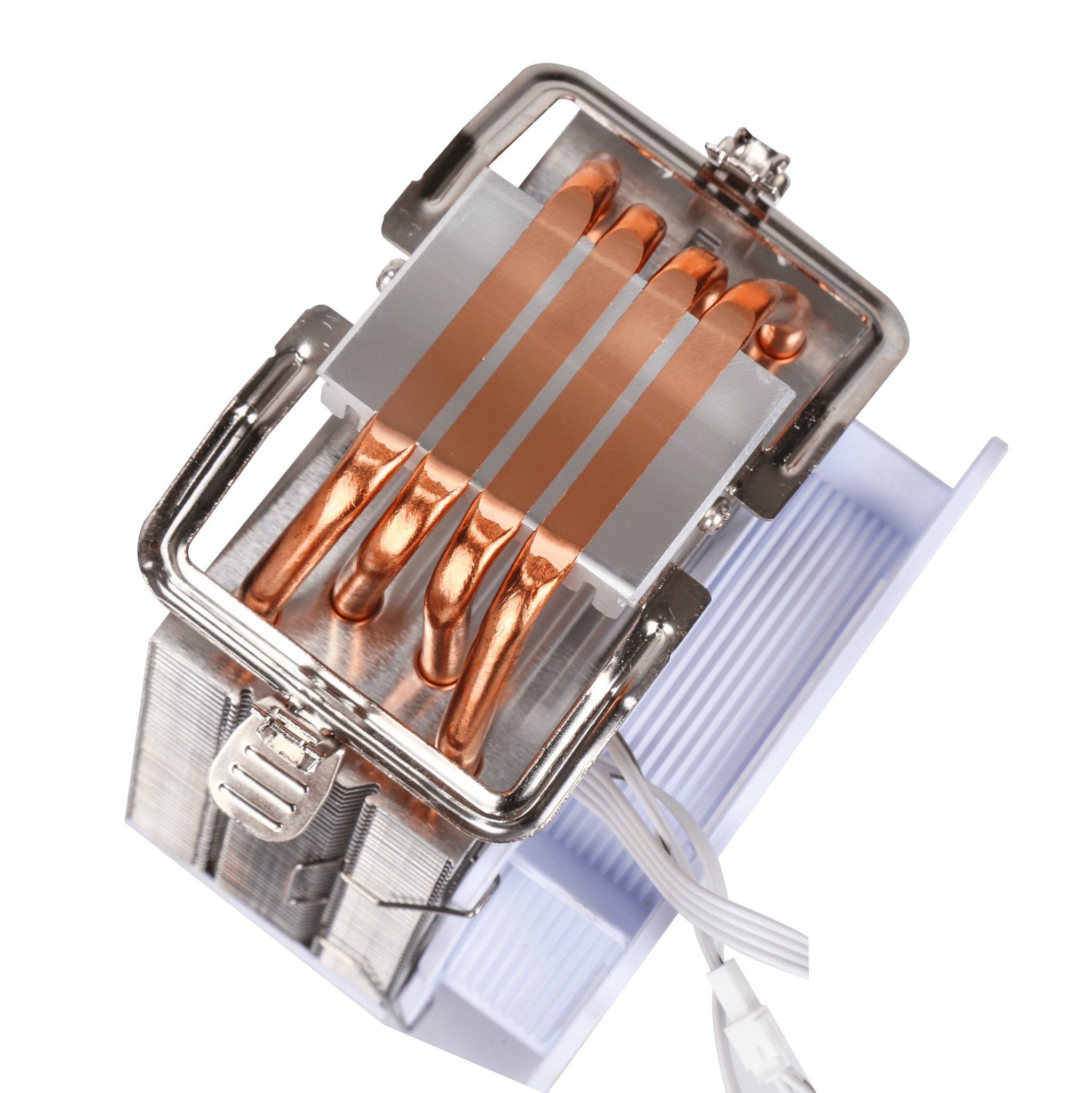 SAMA KA450DW RGB CPU Air Cooler - Compatible with Intel LGA 775/1150/1151/1155/1156/1200/1366/1700 Sockets - White LED Cooling Fan for PC Gaming & Overclocking