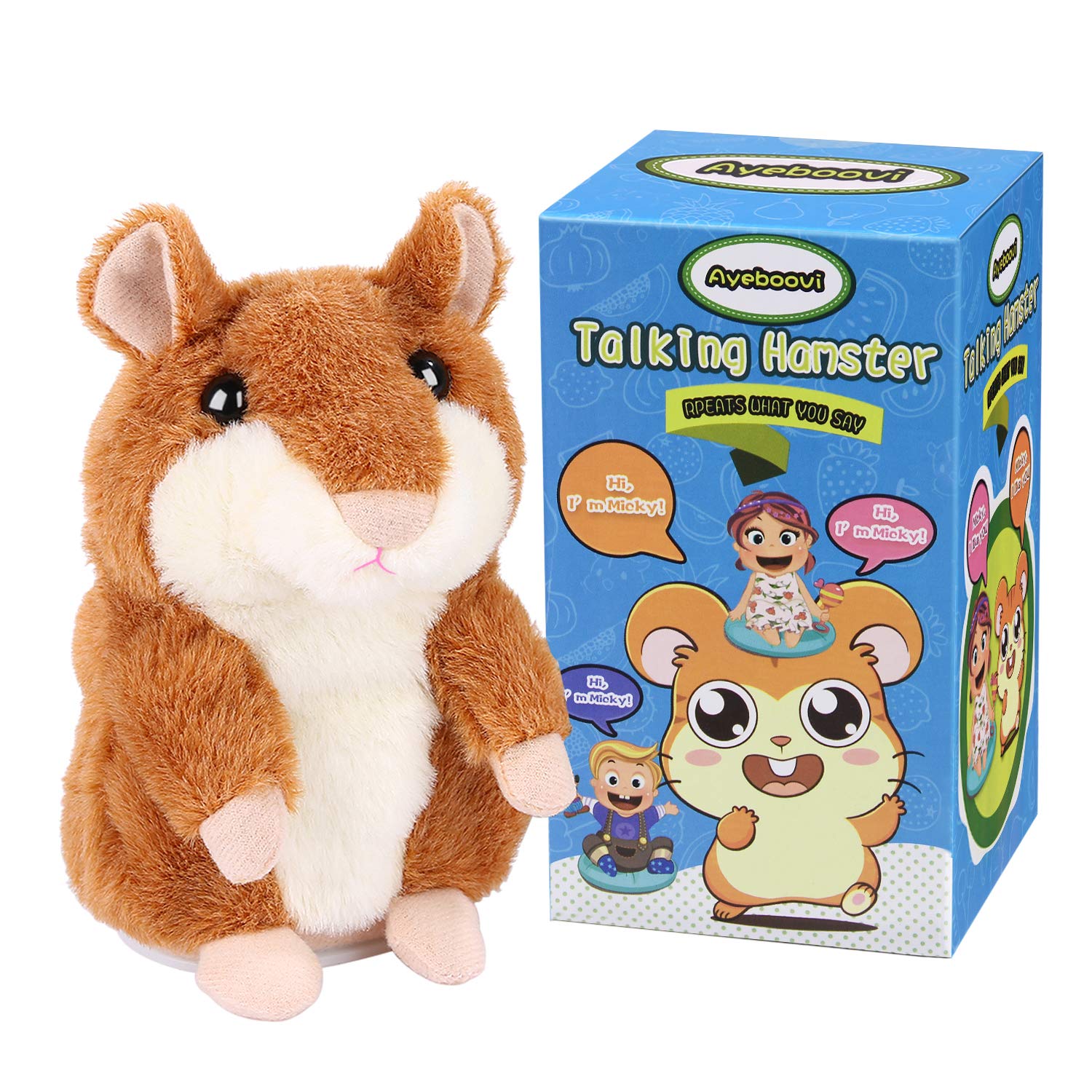 Interactive Talking Hamster Toy for Toddlers - Repeats What You Say, Fun Educational Gift for Kids Ages 3-5 | Perfect for Birthday Presents, Early Learning & Playtime Fun