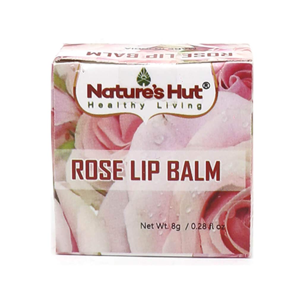 Natures Hut Rose Lip Balm - 2 Pack Moisturizing & Hydrating Lip Care for Dry, Chapped Lips - Perfect for Winter, Travel & Daily Use