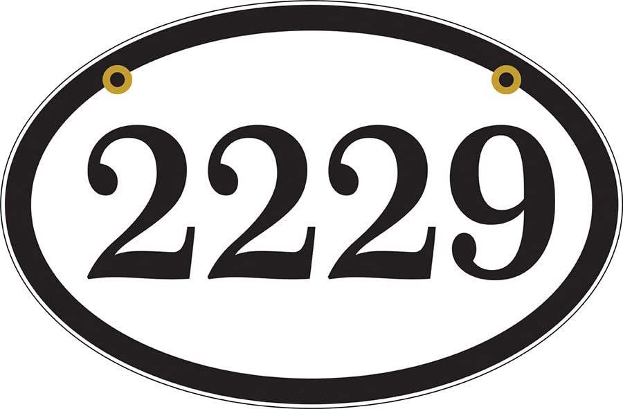 Custom Double-Sided House Number Sign - Oval Address Plaque for Home & Business - Outdoor Decor