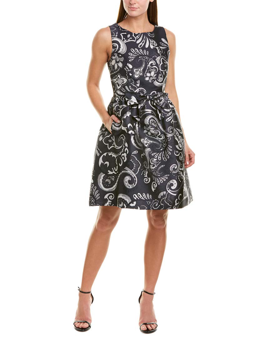 Tahari Women's Metallic Mini Cocktail Party Dress - Elegant Evening Gown for Night Out, Club Wear, Wedding Guest & Special Occasions
