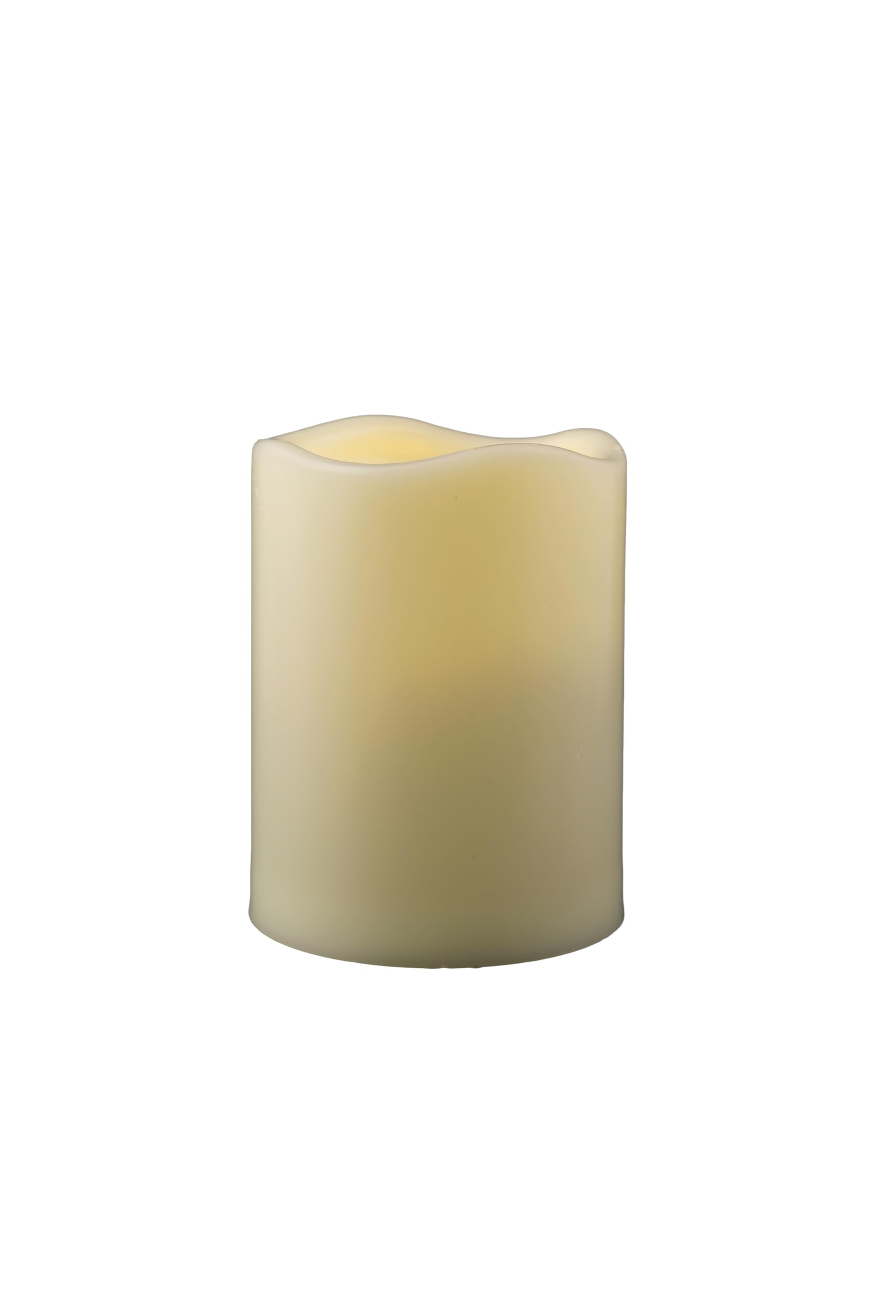 Realistic Flameless LED Candles with Flickering Flame Effect - Ivory Battery Operated Candles with 4/8 Hour Timer & Melted Wax Design (3