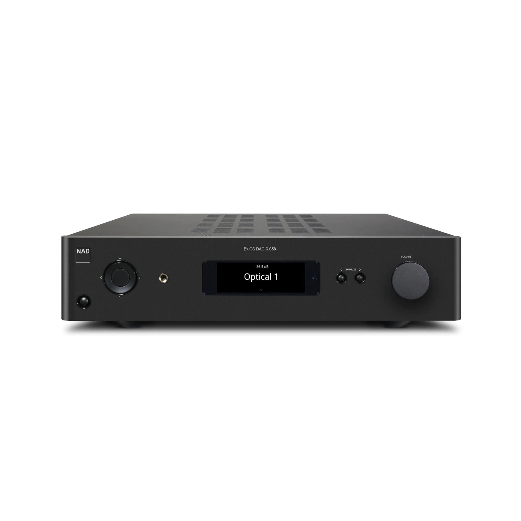 NAD C 658 BluOS Hi-Fi Streaming DAC Stereo Preamplifier with Phono Input - Perfect for Home Audio Systems & Vinyl Record Players