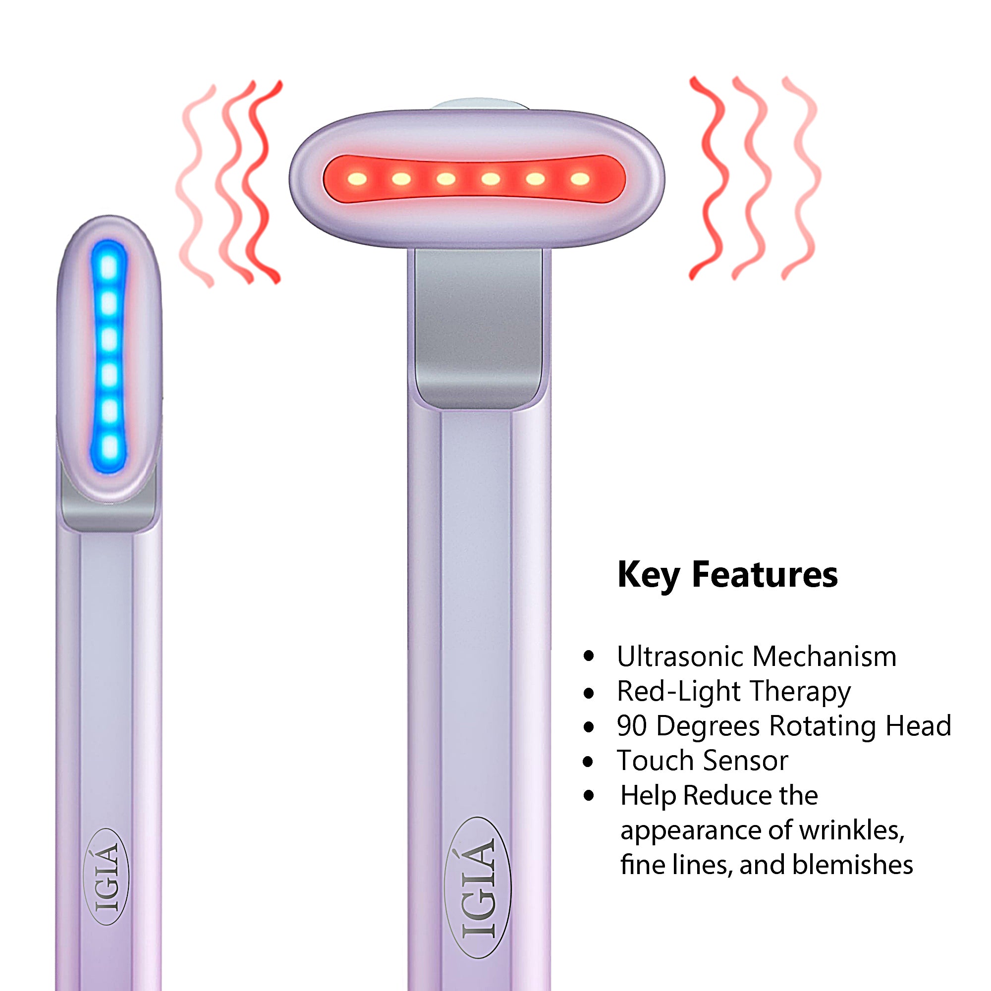 ThermaGlow 5-in-1 Red Light Therapy Device with Microcurrent, Heat & Ultrasonic Massage for Pain Relief & Skin Rejuvenation - Perfect for Home Spa, Facial Care & Muscle Recovery