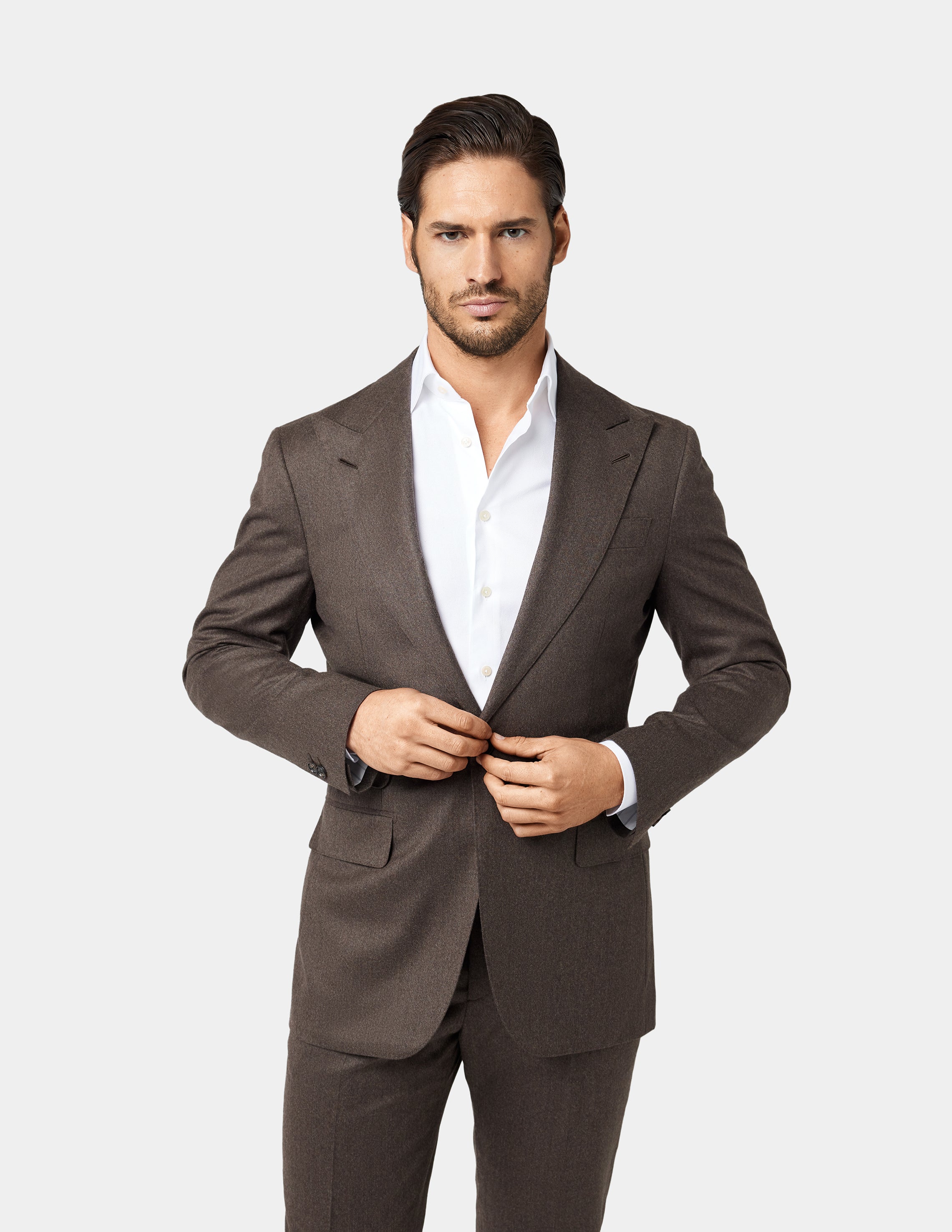 Stylish Brown Single Breasted Suit for Men | Premium Formal Business Attire | Perfect for Weddings, Office & Special Occasions