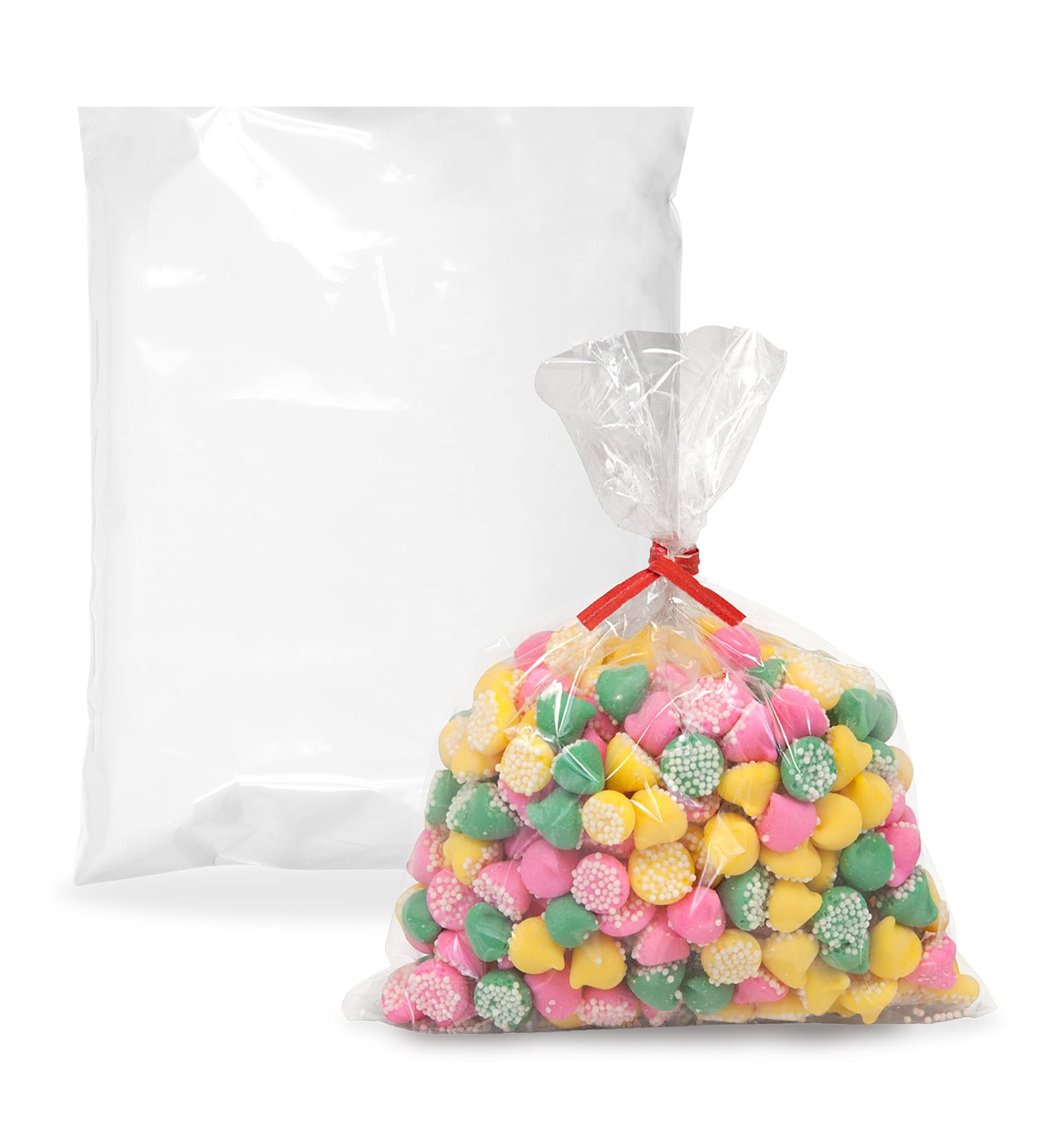 1000 Pack 8x10 Inches Clear Plastic Bags for Packaging - 4 Mil Durable Polyethylene Flat Bakery Bags with Open Top | Perfect for Popcorn, Homemade Bread, Cookies, Candy & Retail Display | Food Safe Storage Solution for Bakeries & Small Businesses