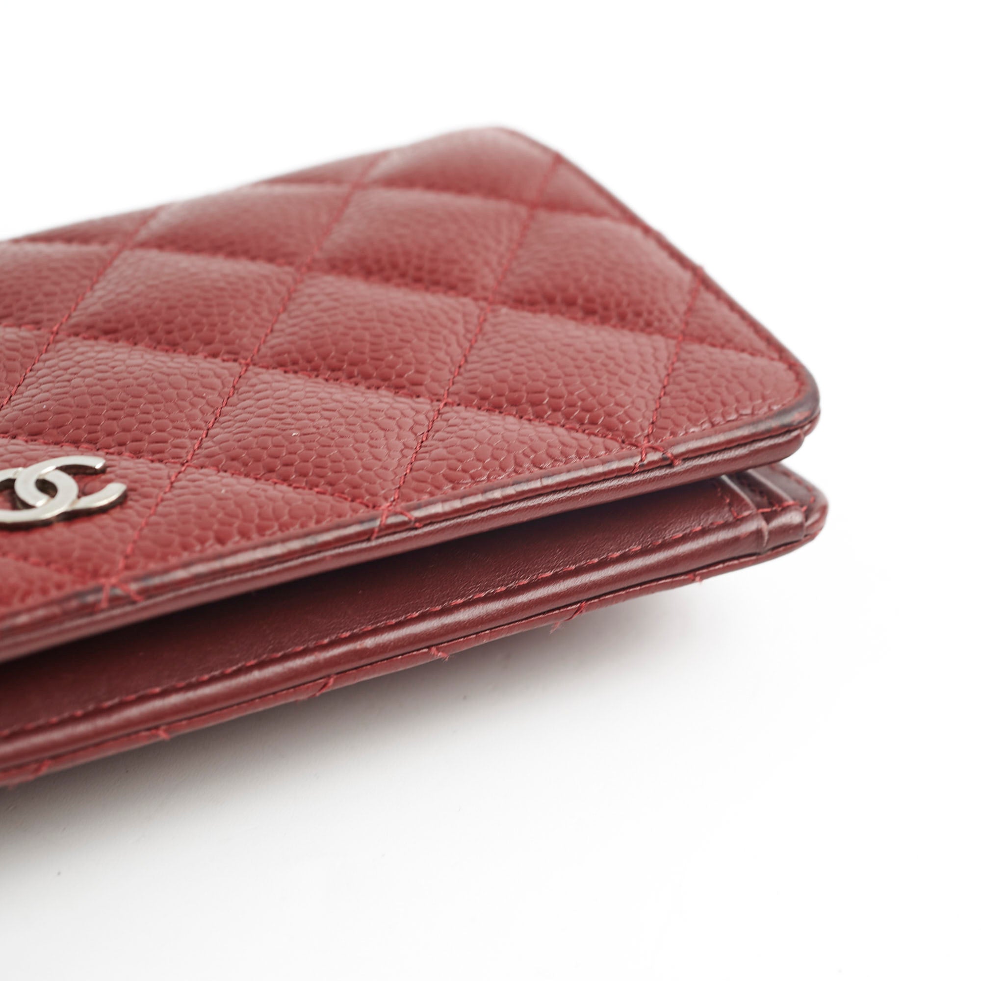 Chanel Classic Flap Long Wallet in Red Caviar Leather - Series 18 | Luxury Women's Wallet for Everyday Use & Special Occasions