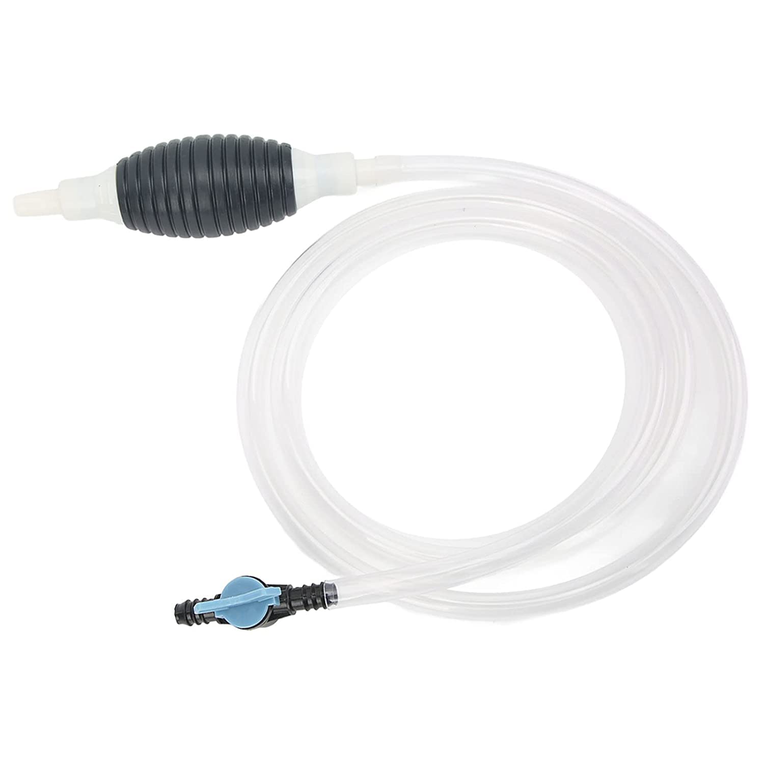 **AUXA High Flow Hand Siphon Pump with 2m Hose - Liquid Transfer Pump for Diesel, Gasoline, Water, Oil & Petrol | Temperature Resistant Check Valve | Portable Fuel Transfer Pump for Cars, Boats, Lawn Mowers & Emergency Use**