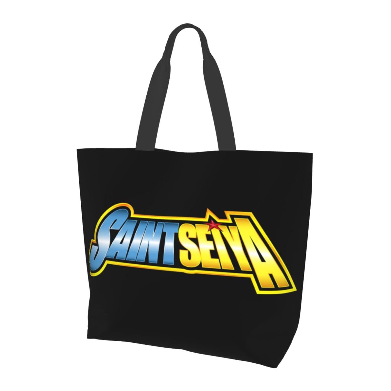 Saint Seiya Anime Manga Logo Tote Bag - Stylish Shoulder Bag for Shopping, Grocery & Daily Use | Perfect for Cosplay, Conventions & Anime Fans
